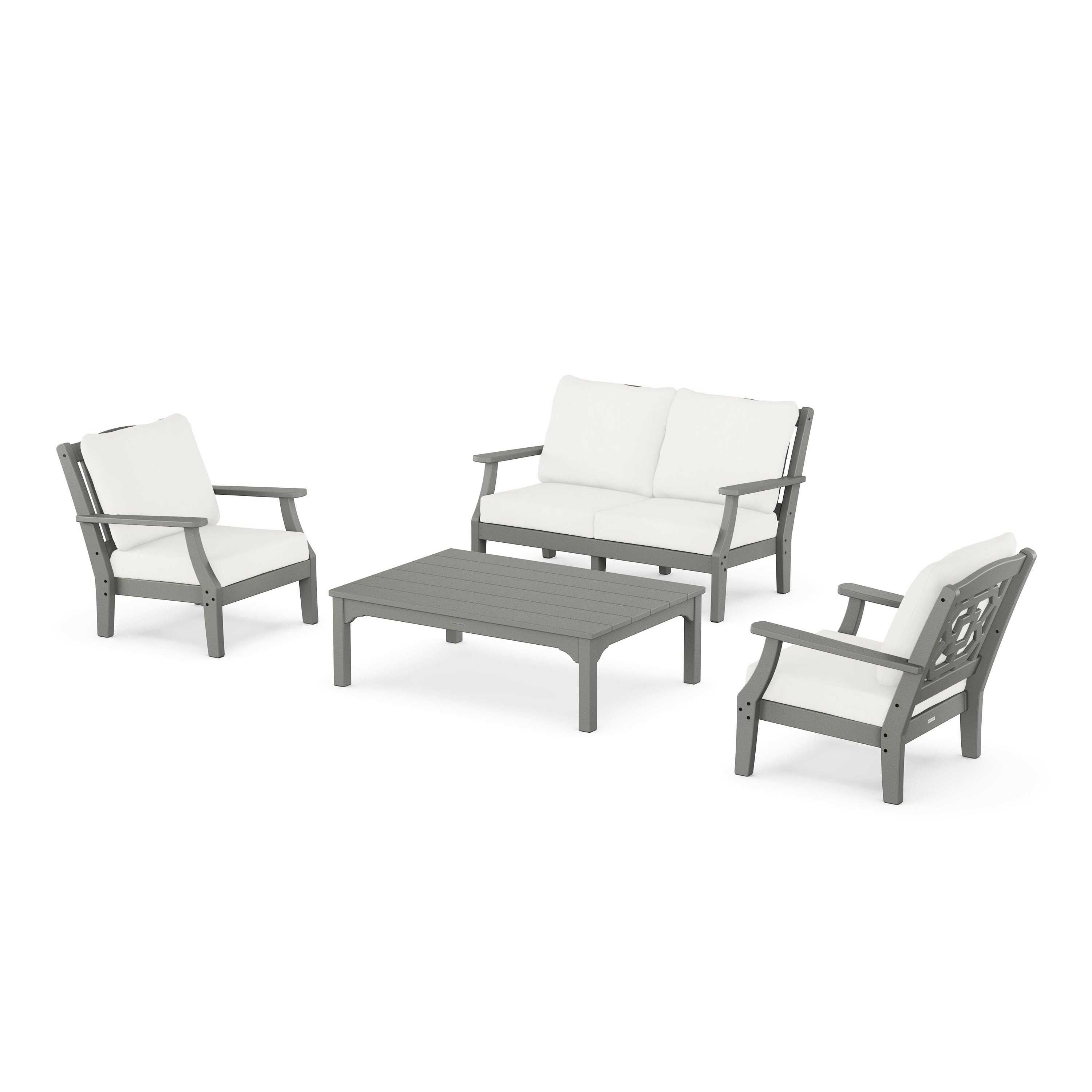 Chinoiserie 4-Piece Deep Seating Set with Loveseat