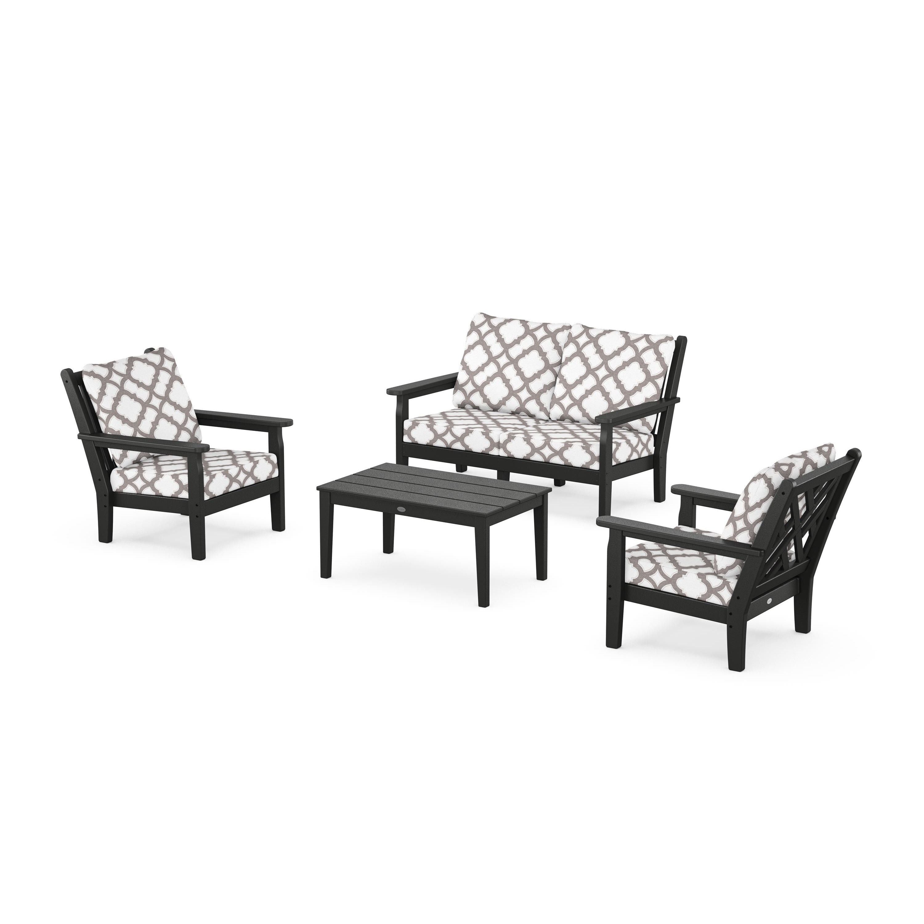 Chippendale 4-Piece Deep Seating Set with Loveseat