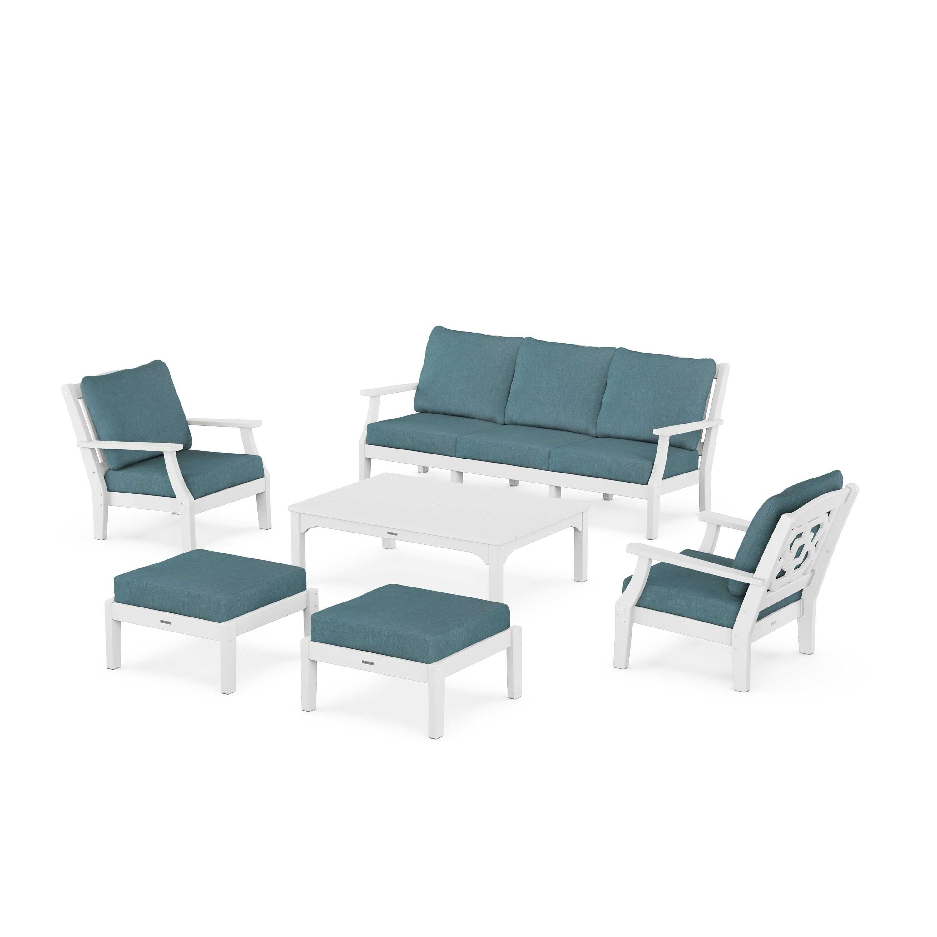 Chinoiserie 6-Piece Lounge Sofa Set