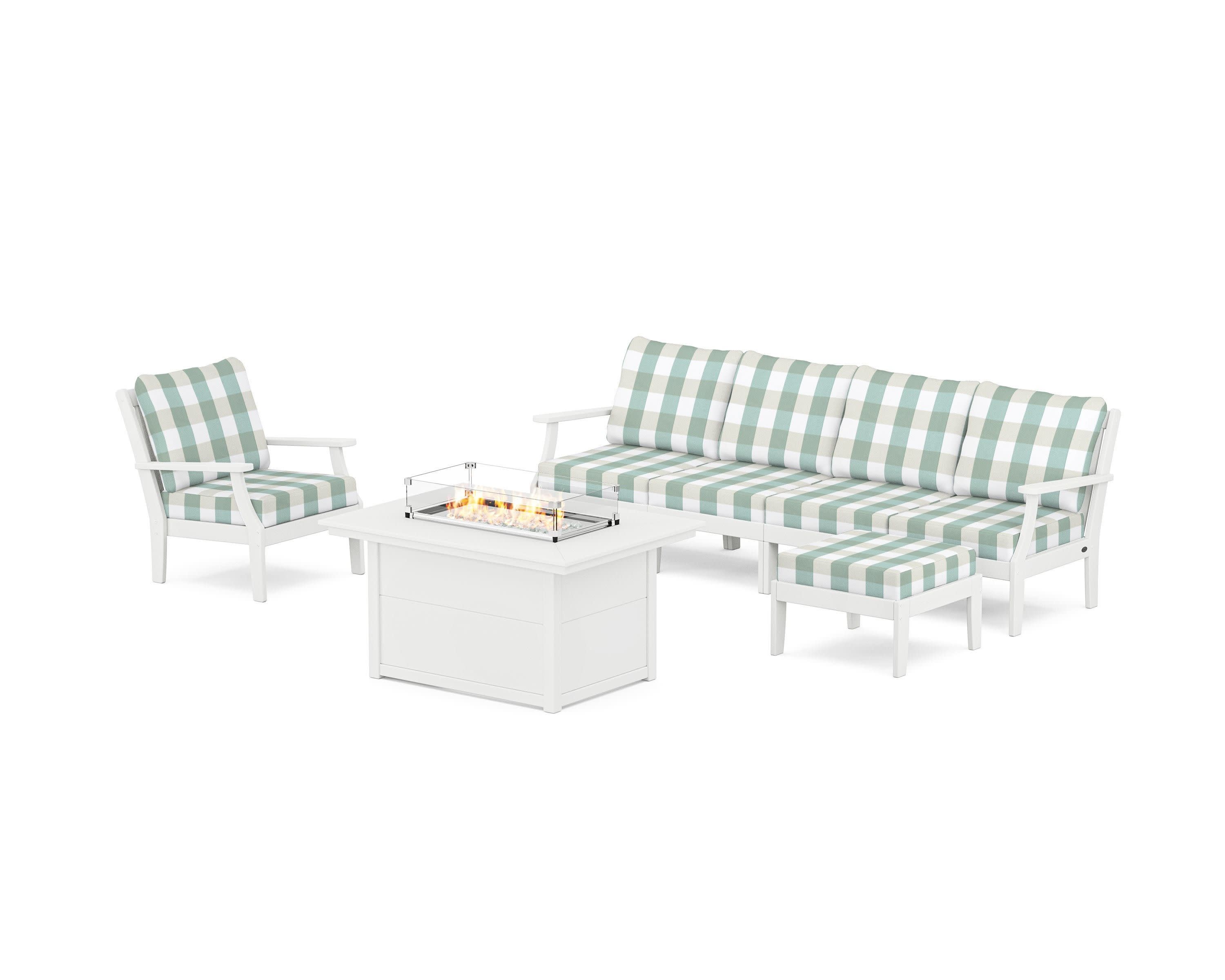 Braxton Sectional Lounge and Fire Pit Set
