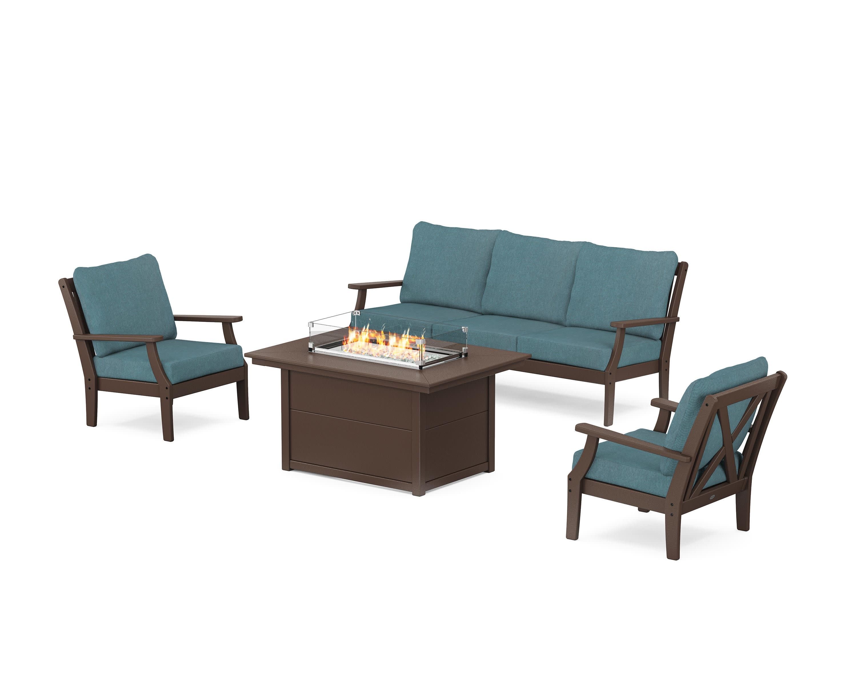 Braxton Deep Seating Fire Pit Table Set