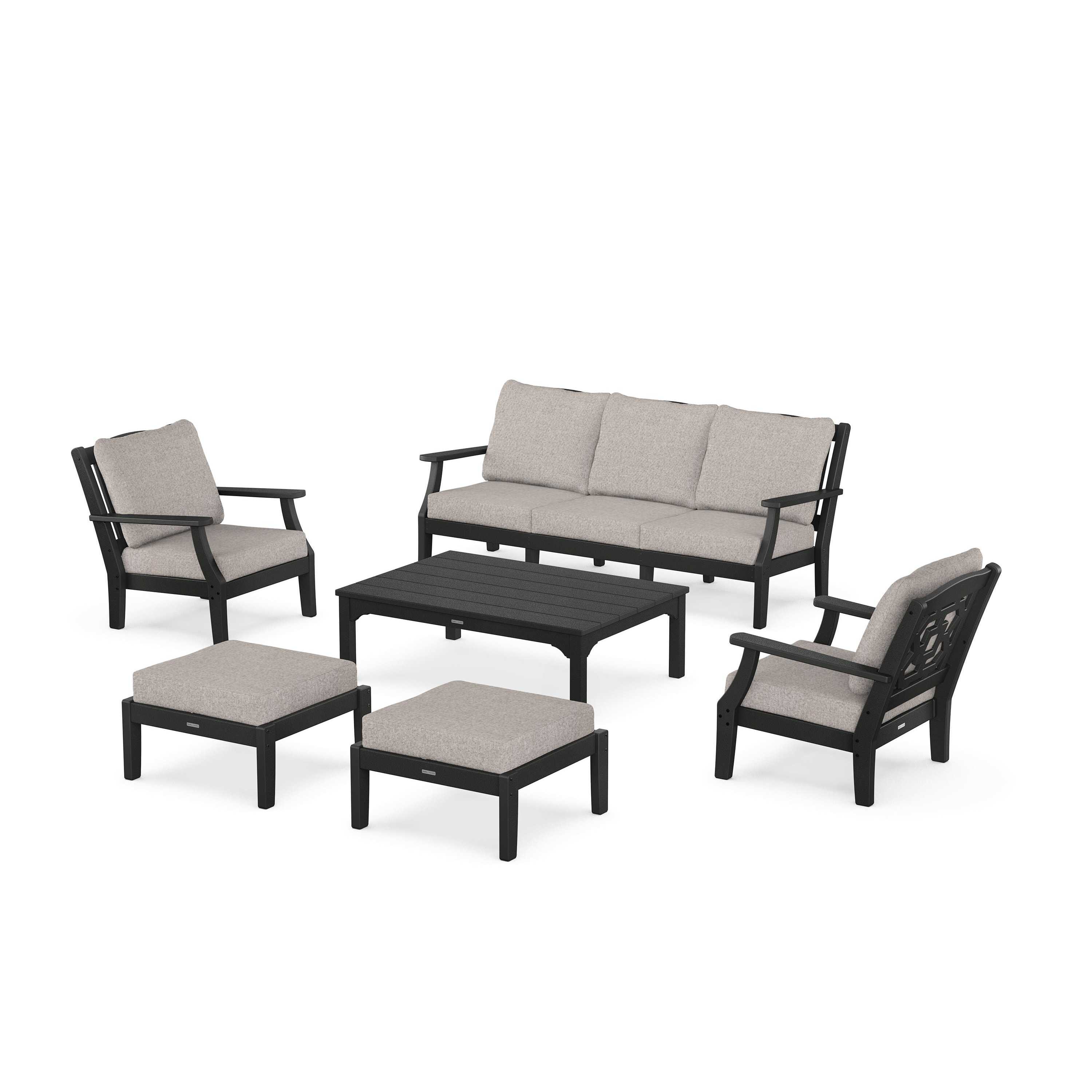 Chinoiserie 6-Piece Lounge Sofa Set