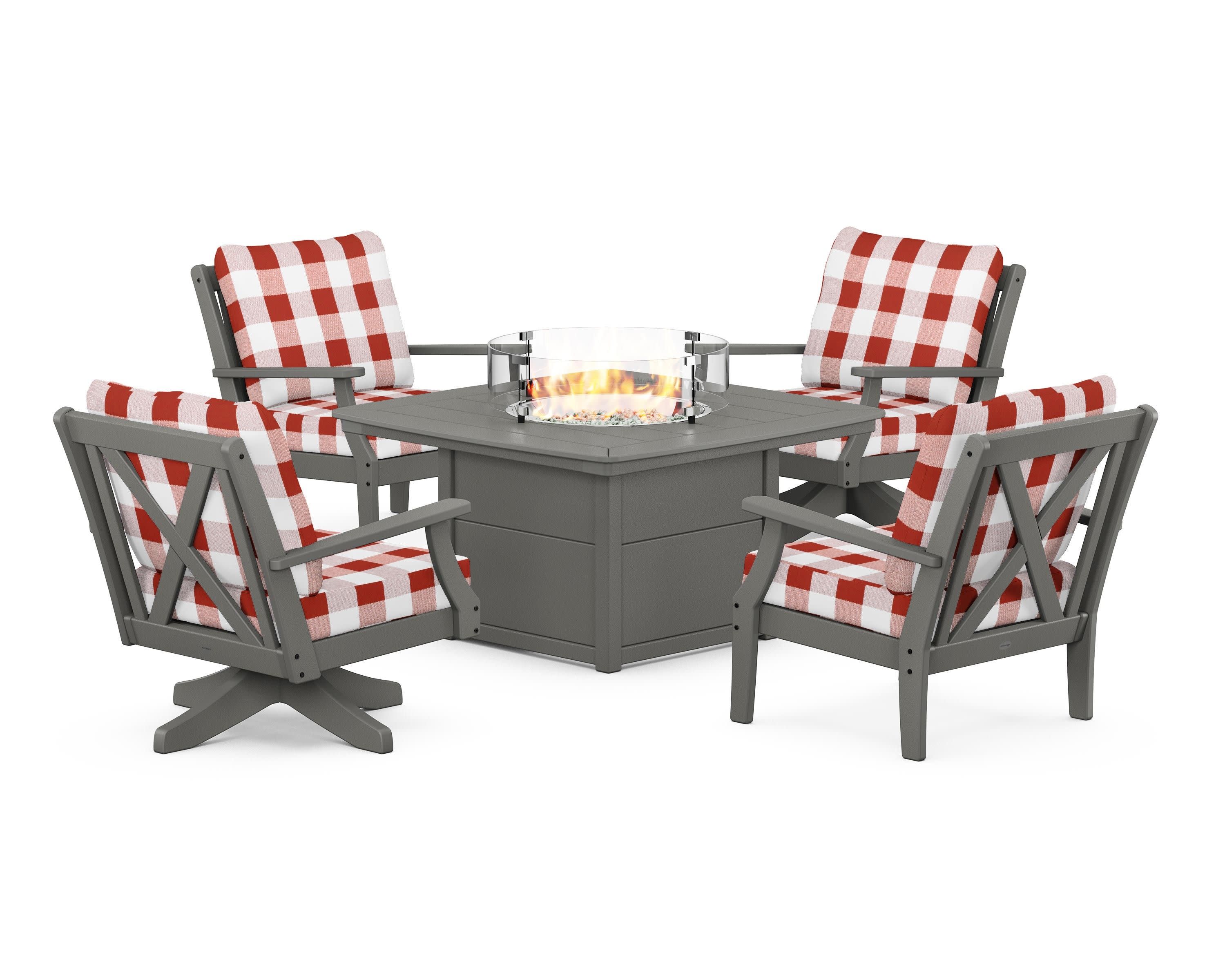 Braxton 5-Piece Deep Seating Set with Fire Table