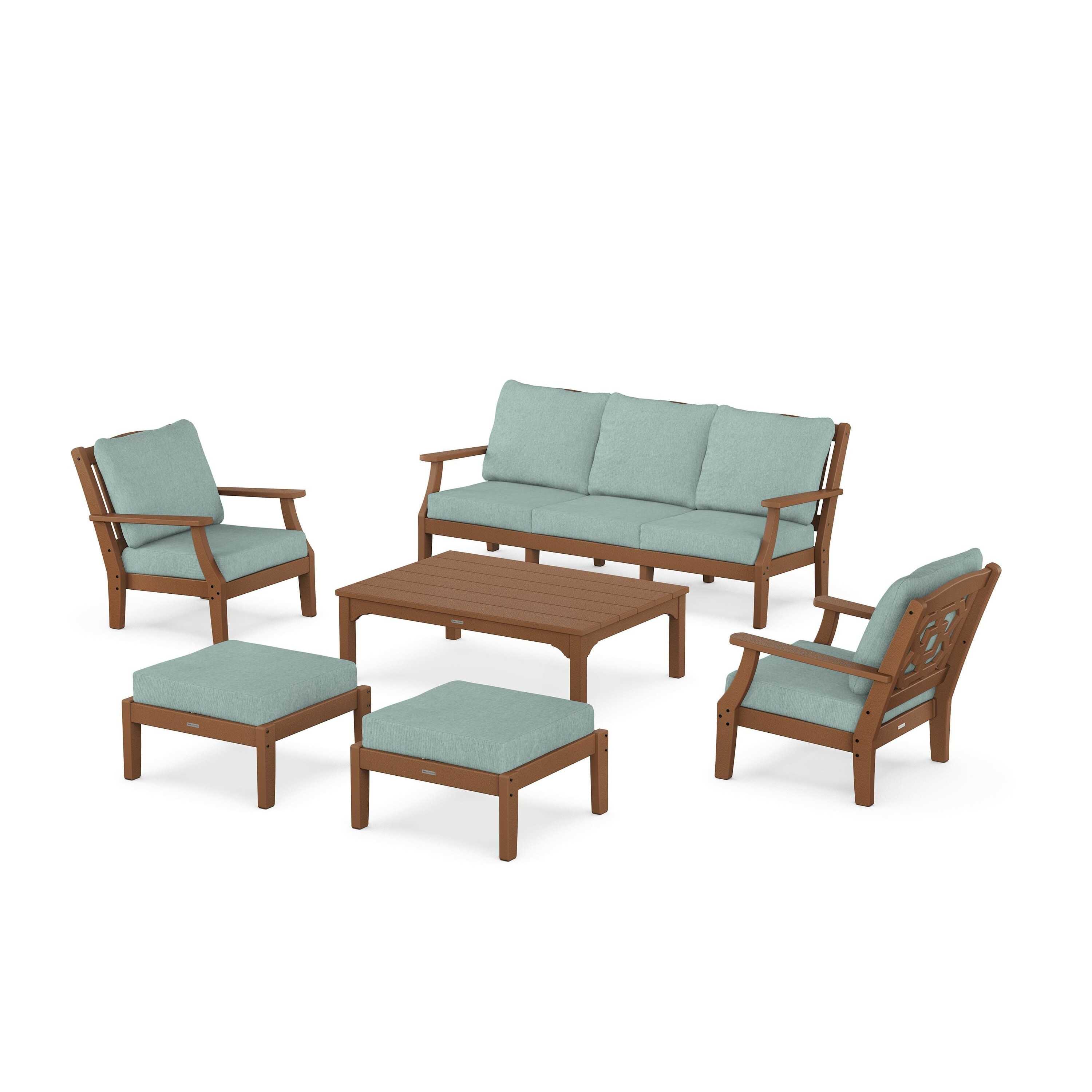 Chinoiserie 6-Piece Lounge Sofa Set