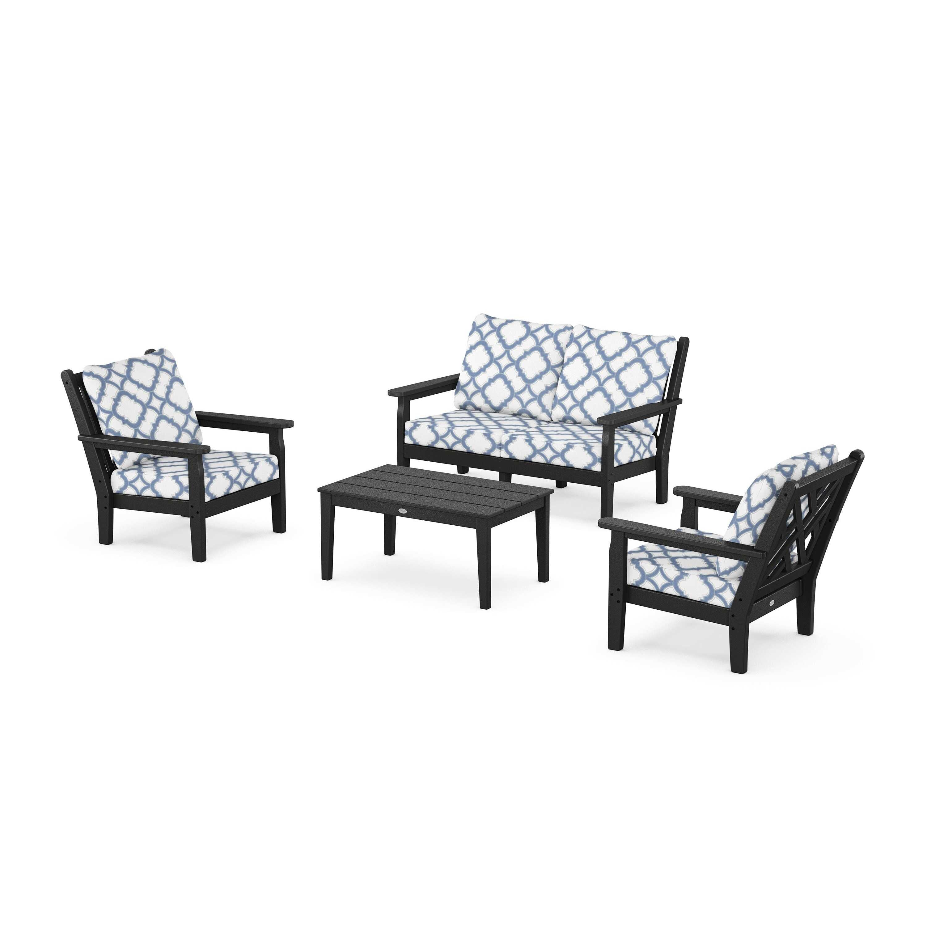 Chippendale 4-Piece Deep Seating Set with Loveseat