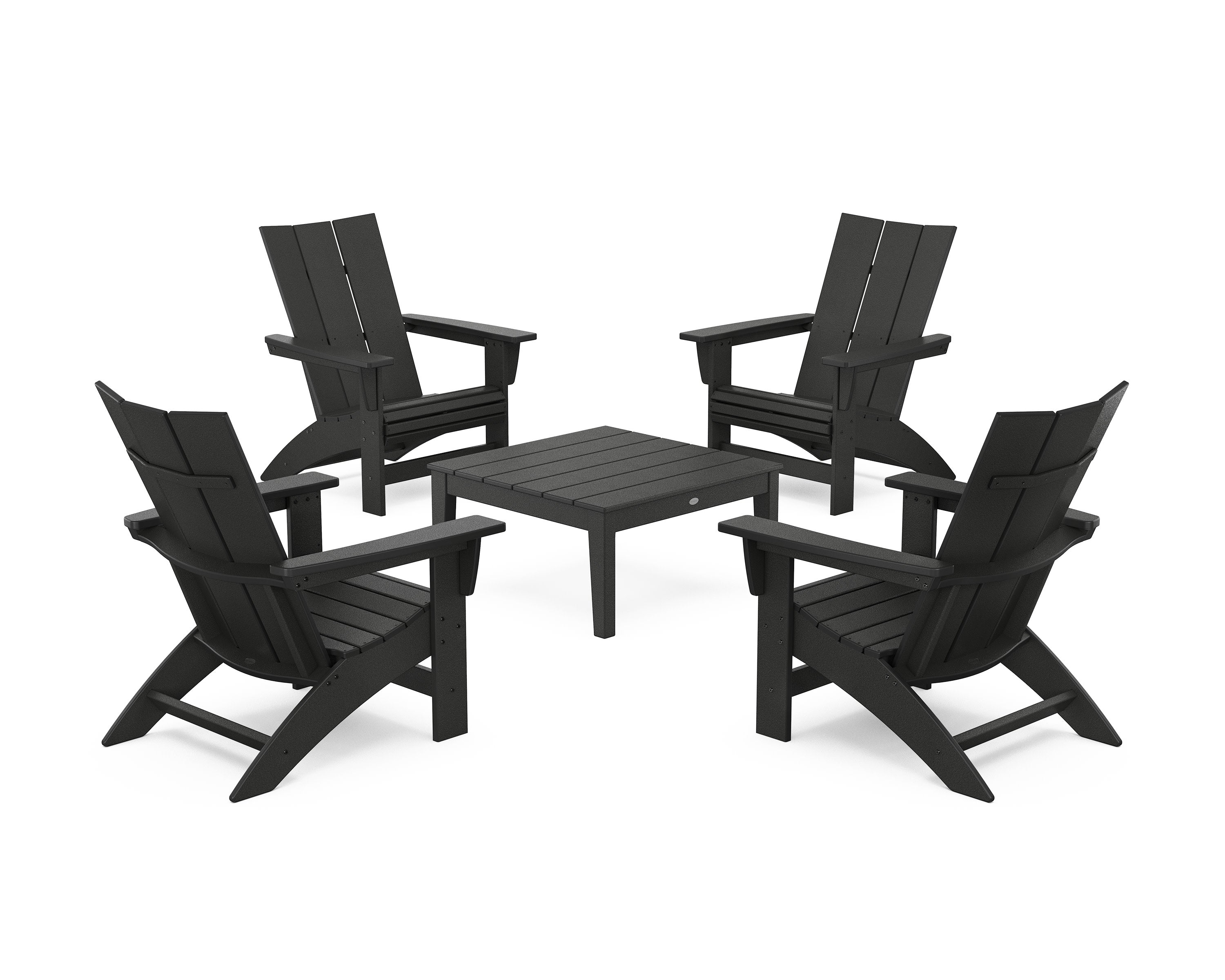 5-Piece Modern Grand Adirondack Chair Conversation Group