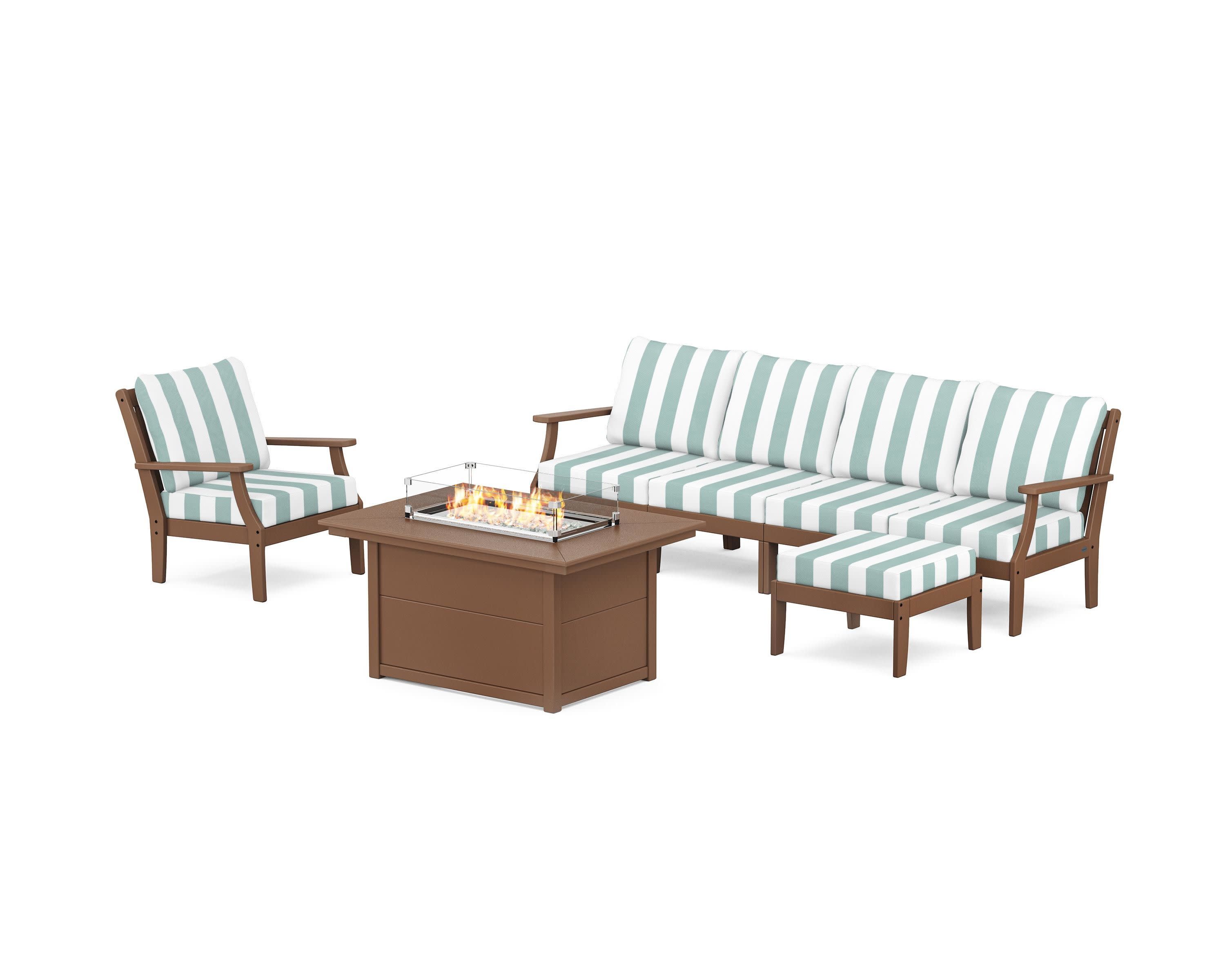 Braxton Sectional Lounge and Fire Pit Set
