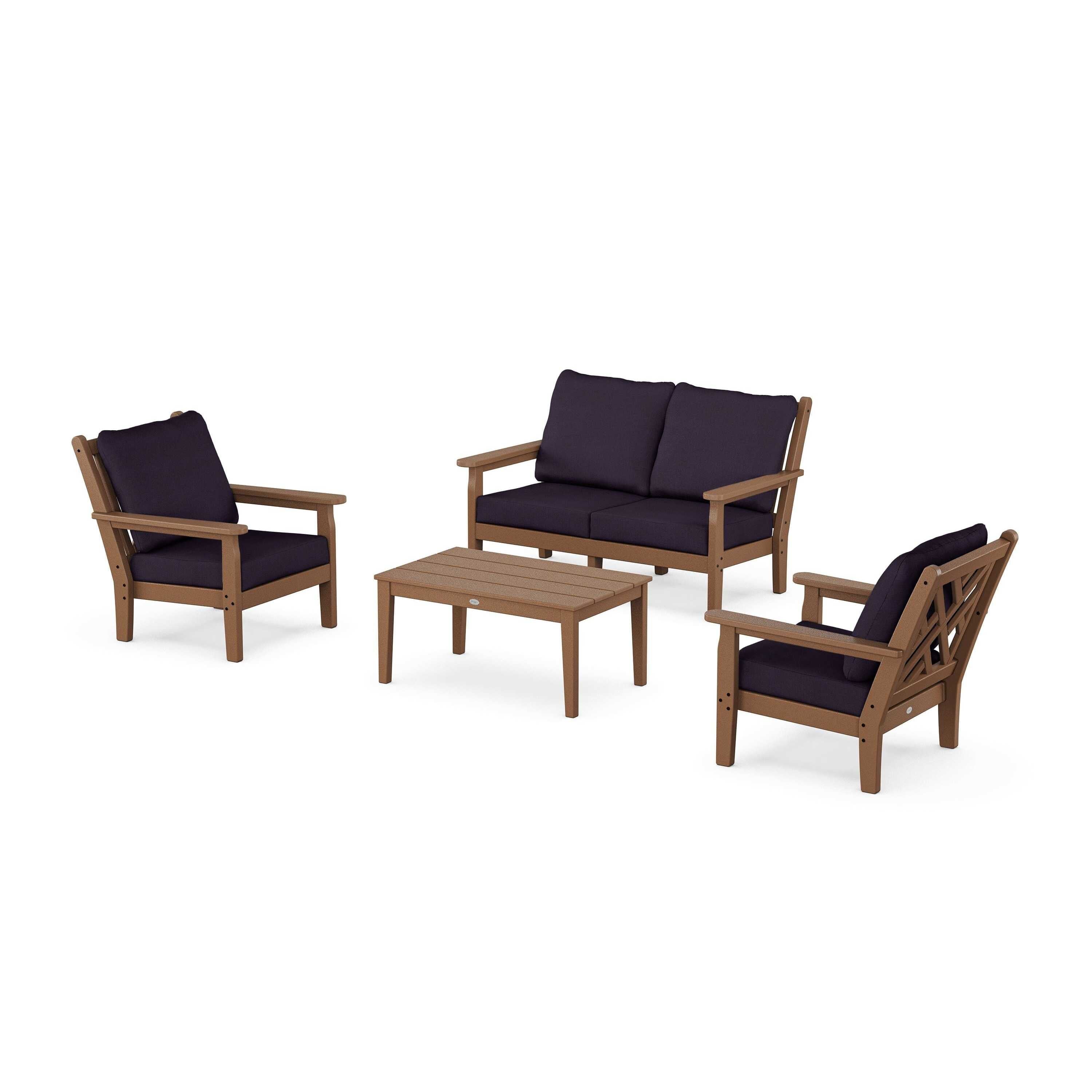 Chippendale 4-Piece Deep Seating Set with Loveseat
