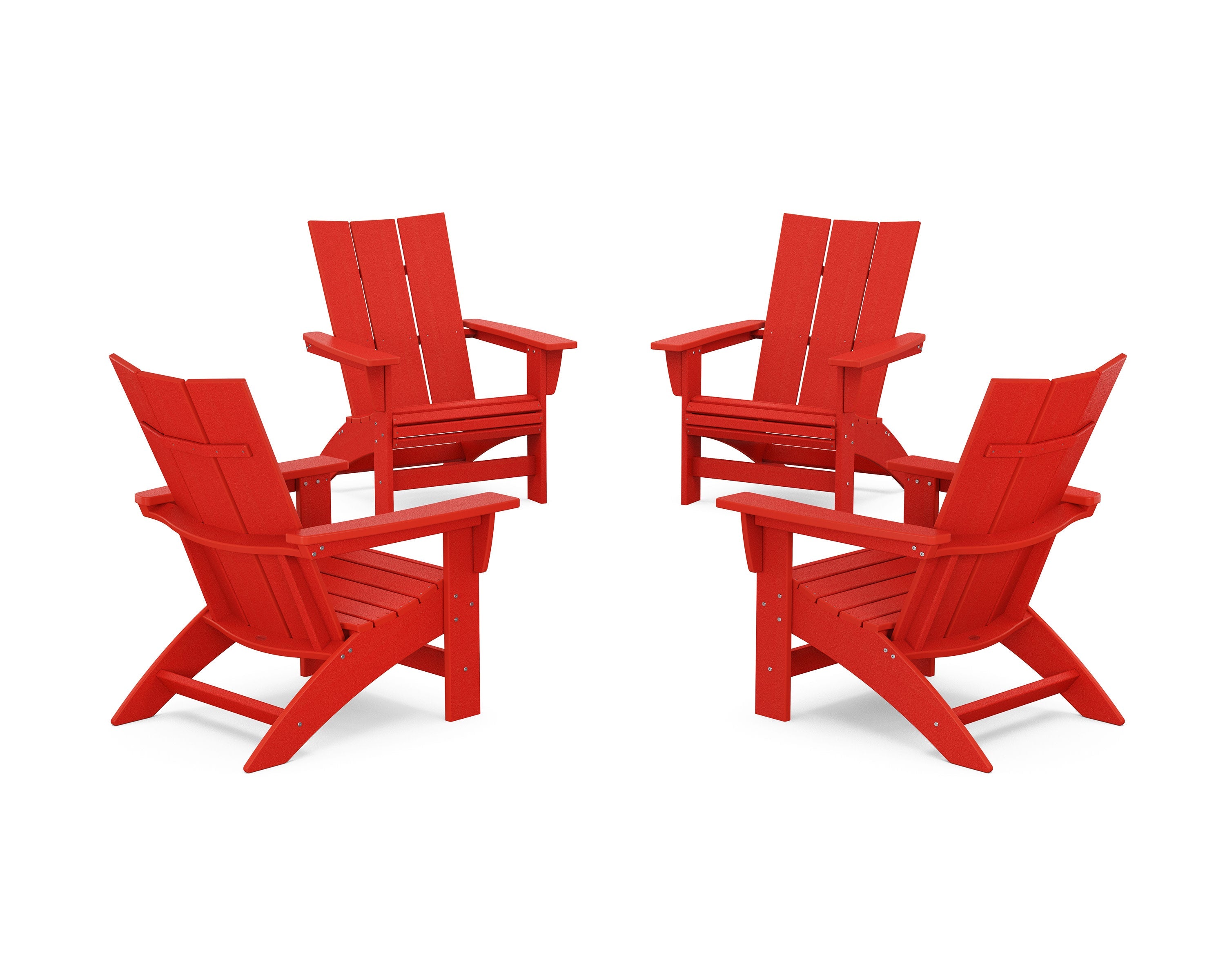 4-Piece Modern Grand Adirondack Chair Conversation Set