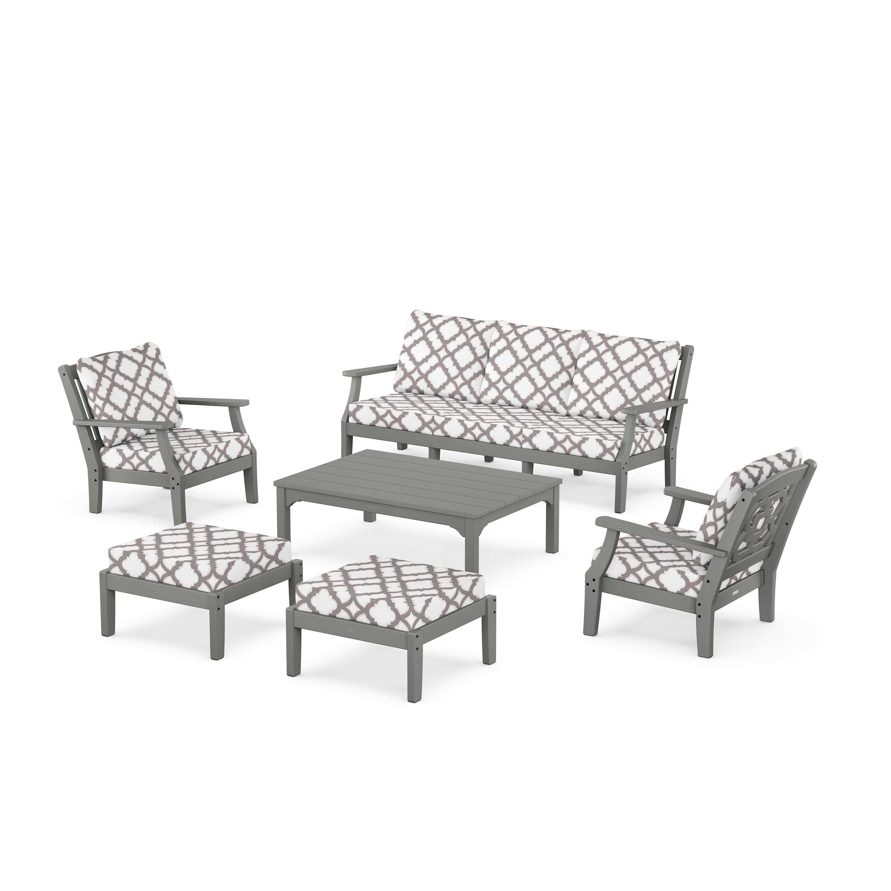 Chinoiserie 6-Piece Lounge Sofa Set