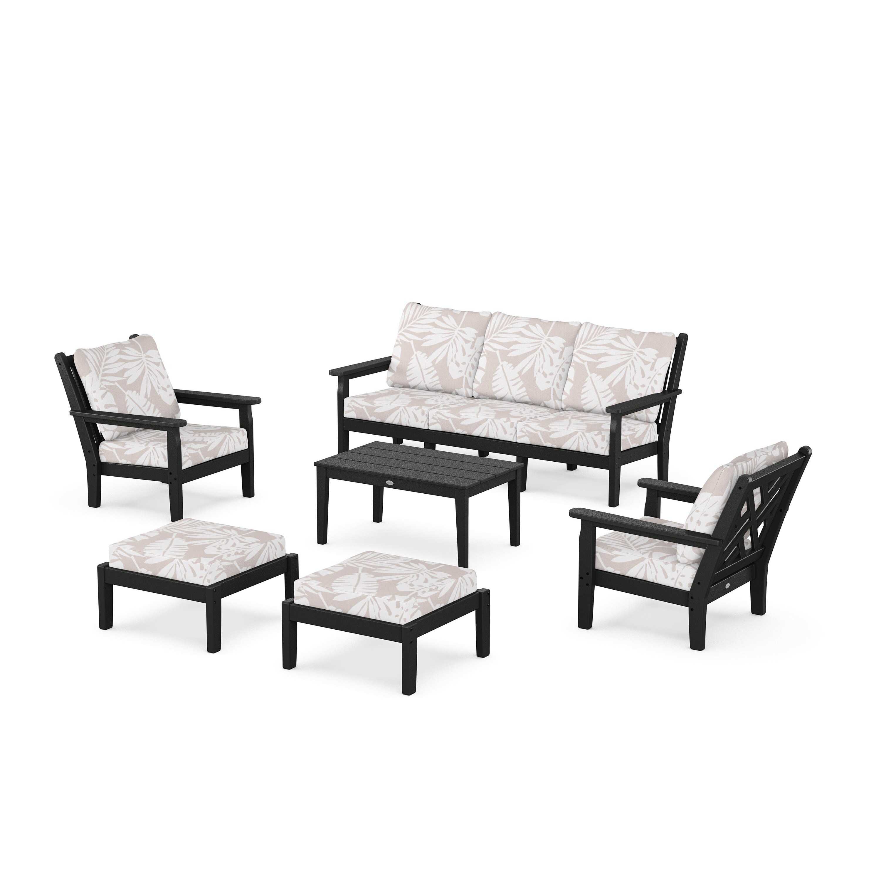 Chippendale 6-Piece Lounge Sofa Set