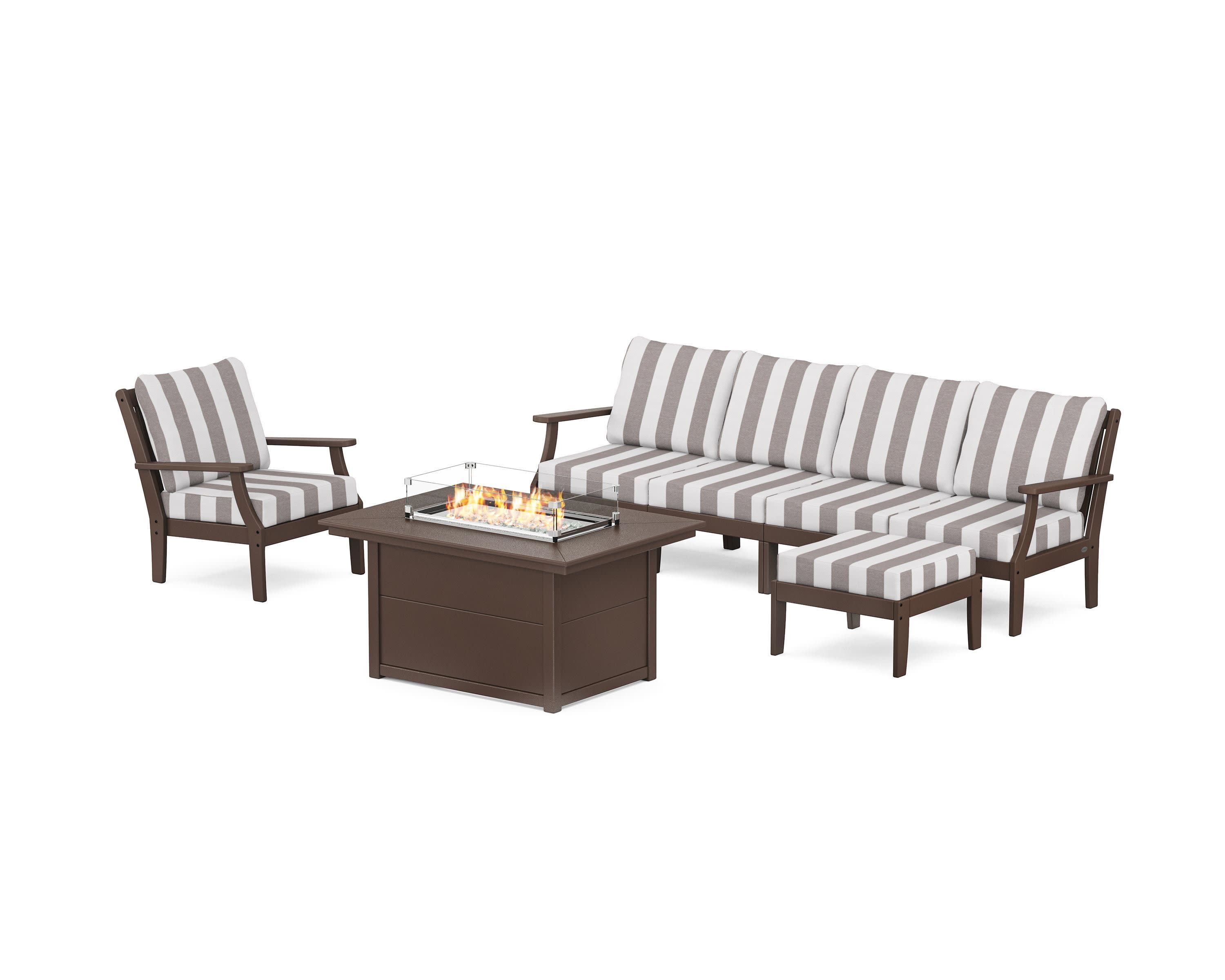 Braxton Sectional Lounge and Fire Pit Set
