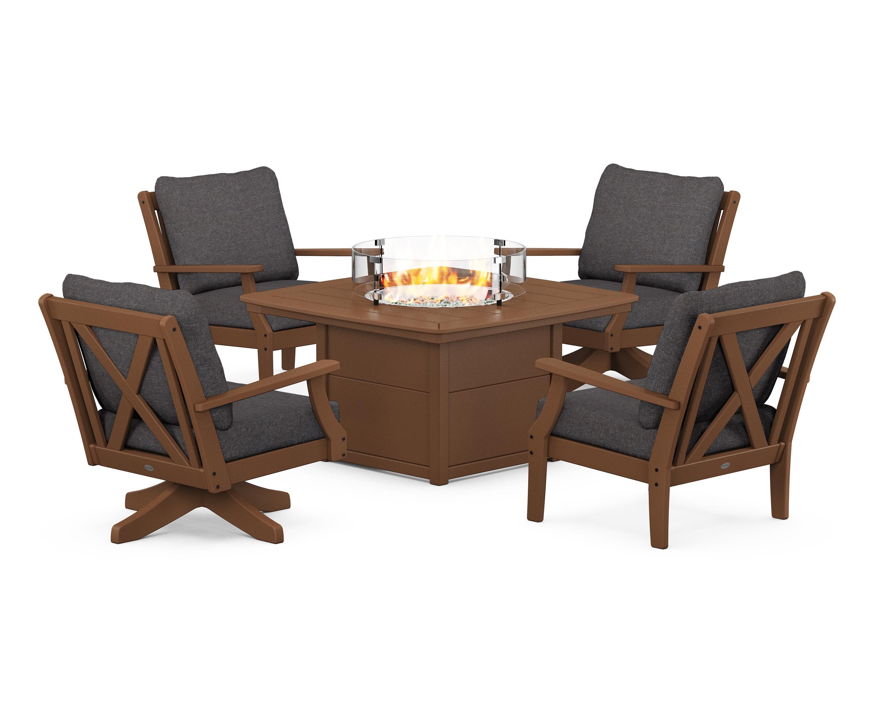 Braxton 5-Piece Deep Seating Set with Fire Table