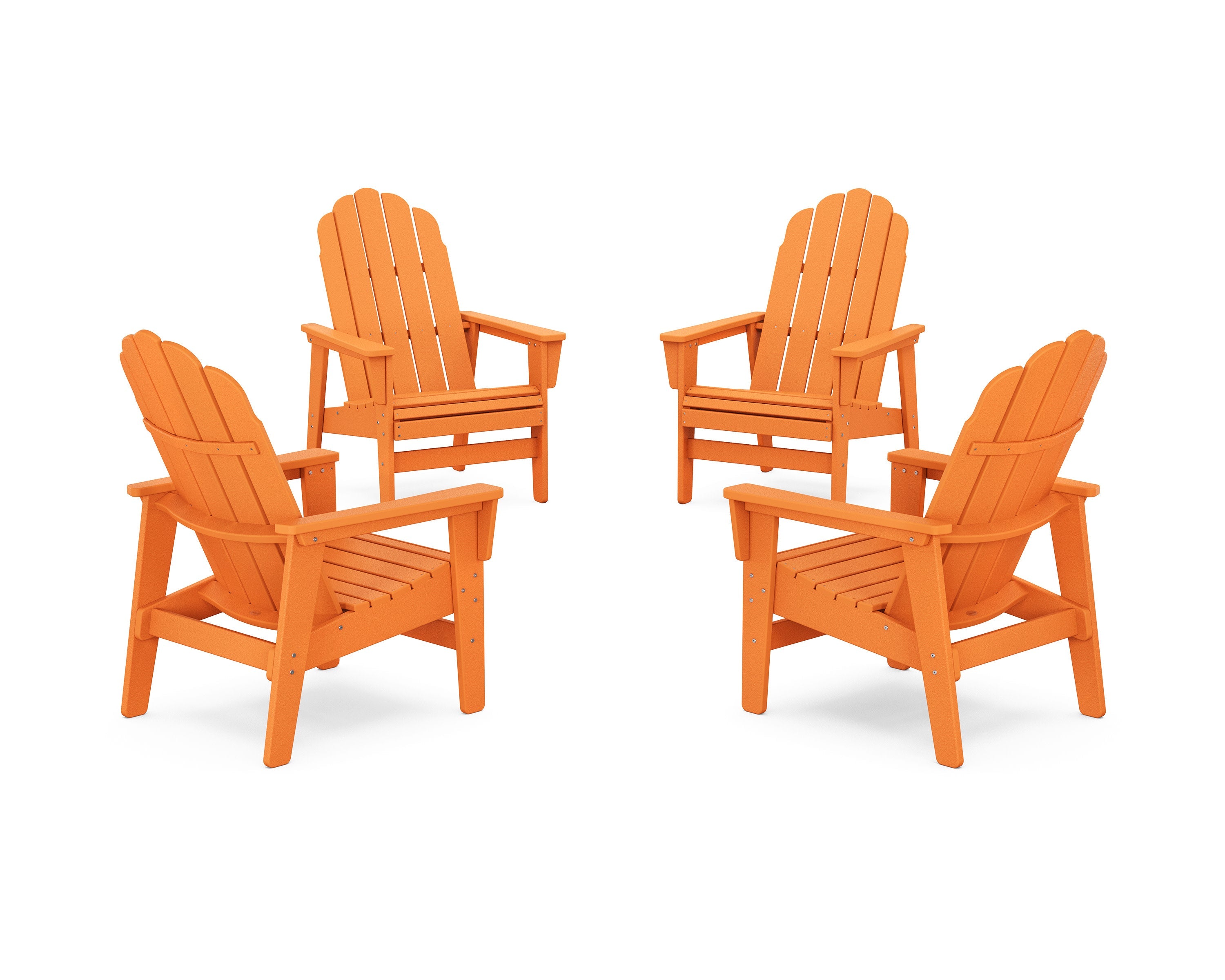4-Piece Vineyard Grand Upright Adirondack Chair Conversation Set