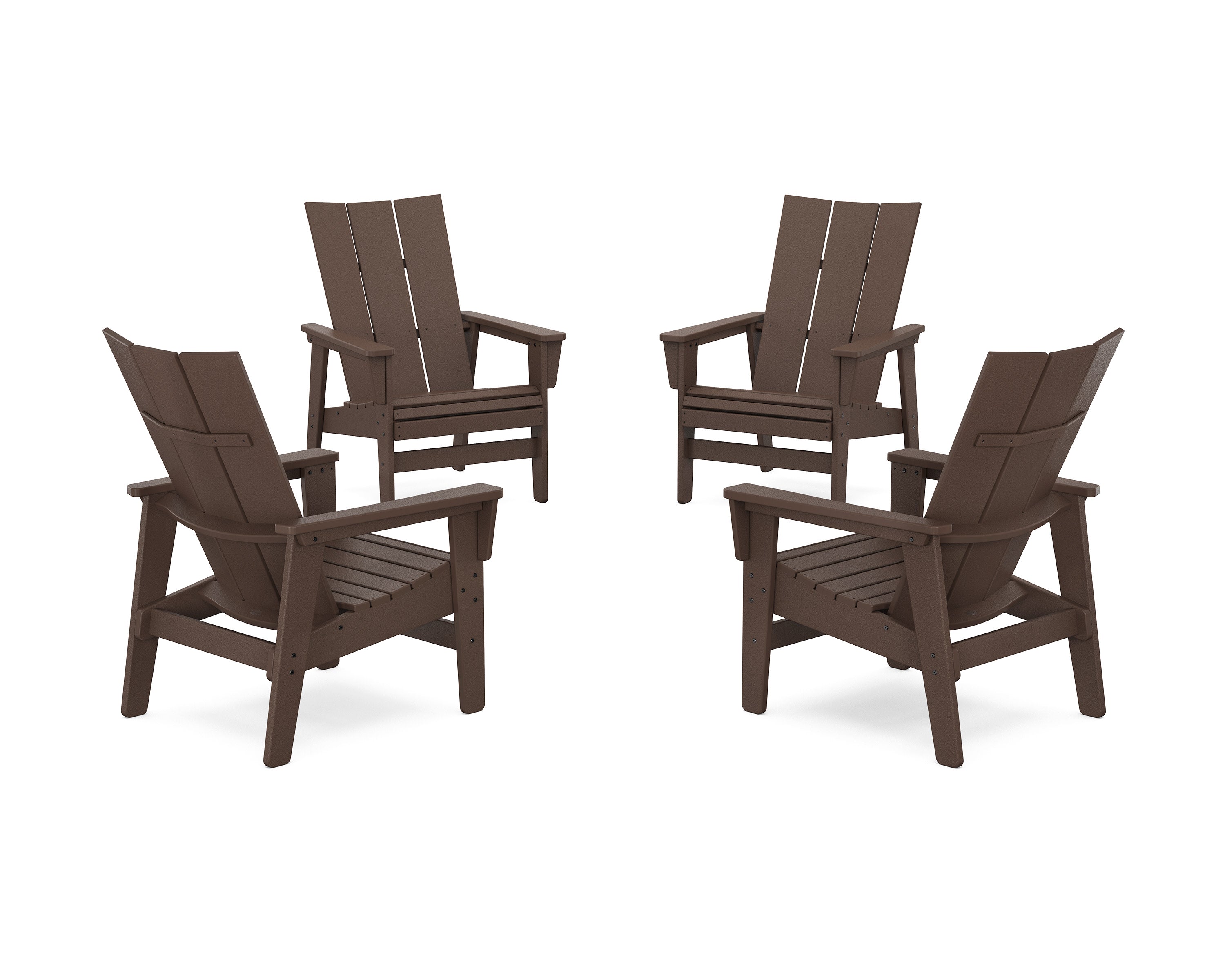 4-Piece Modern Grand Upright Adirondack Chair Conversation Set