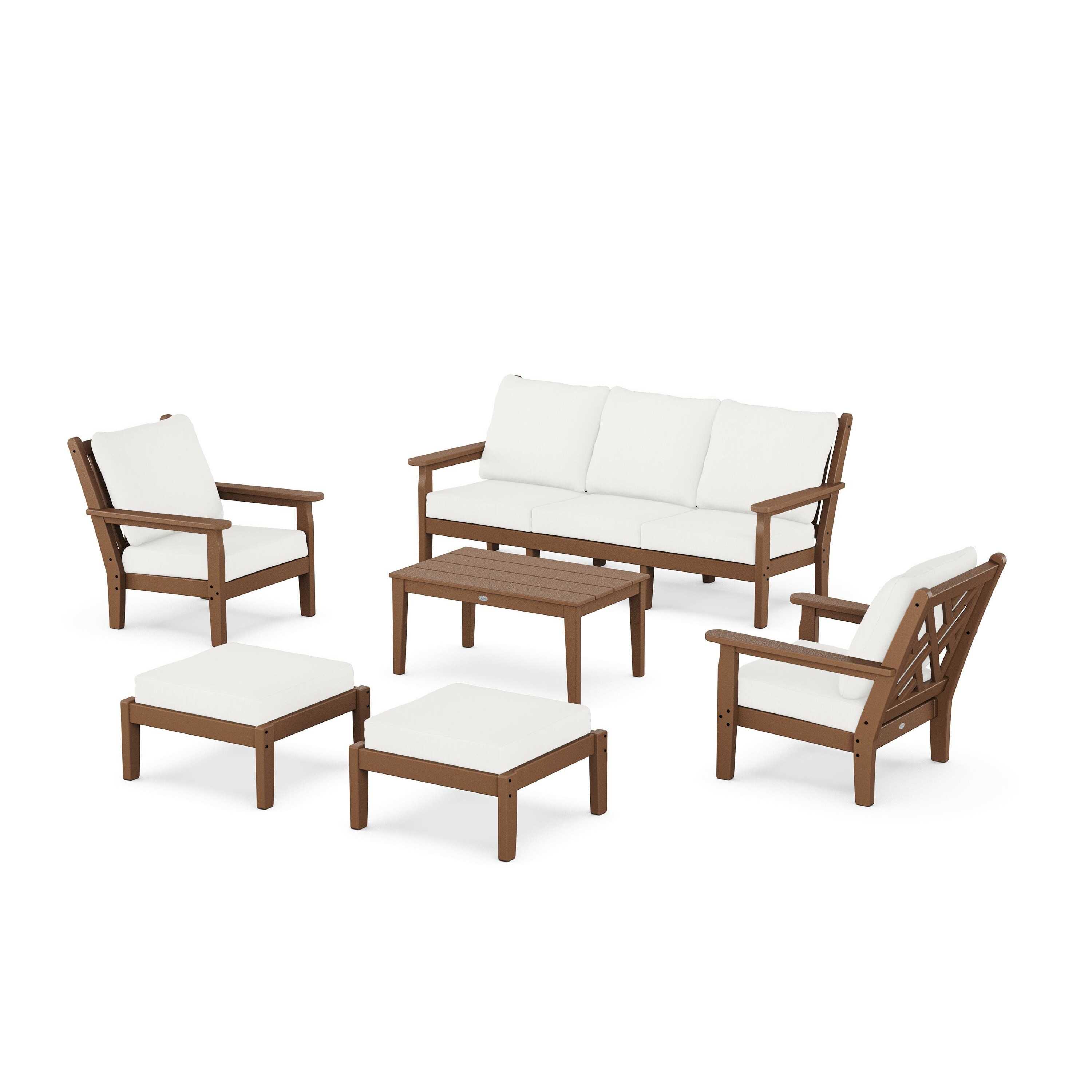 Chippendale 6-Piece Lounge Sofa Set