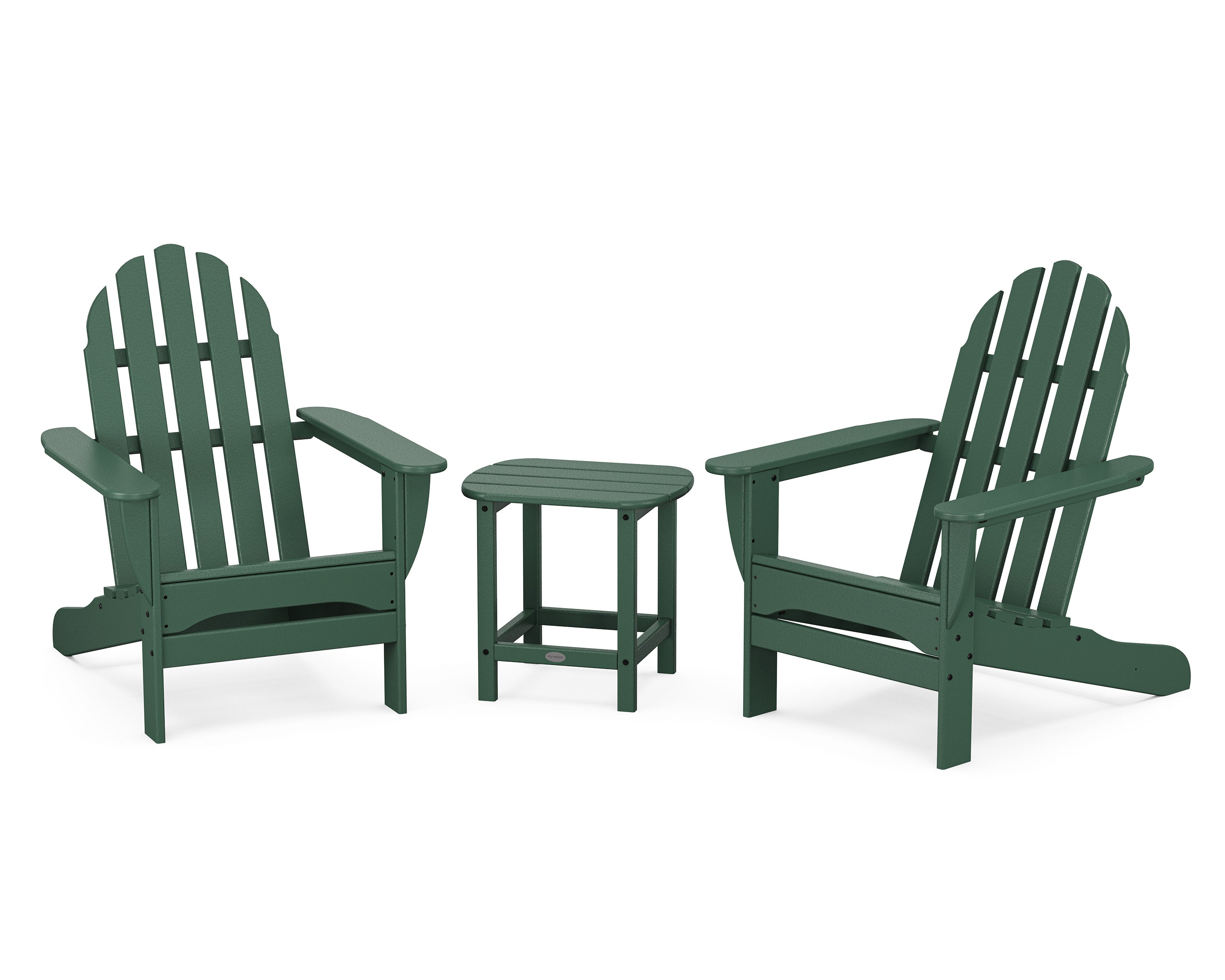 Classic Adirondack 3-Piece Set with South Beach 18" Side Table