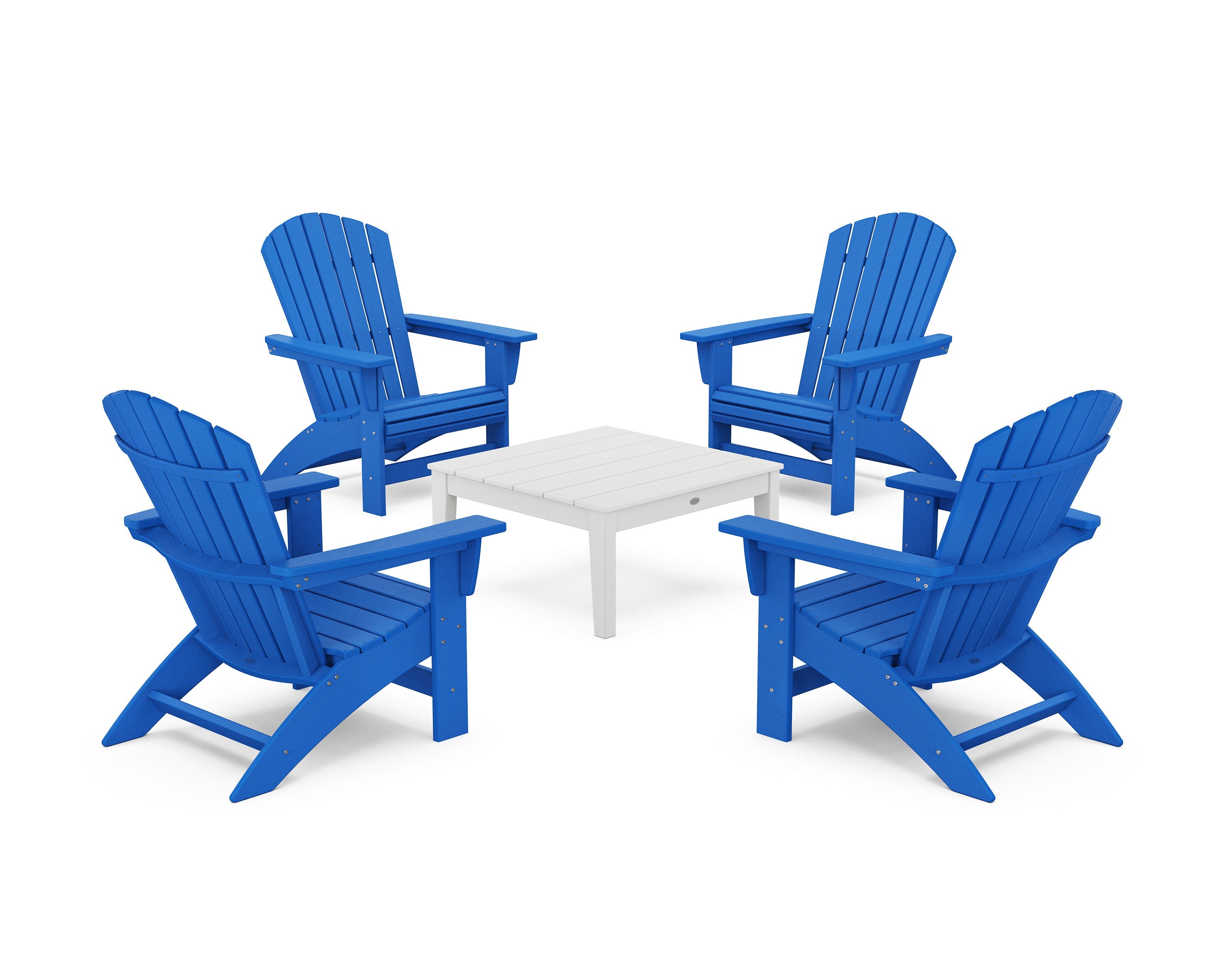 5-Piece Nautical Grand Adirondack Chair Conversation Group