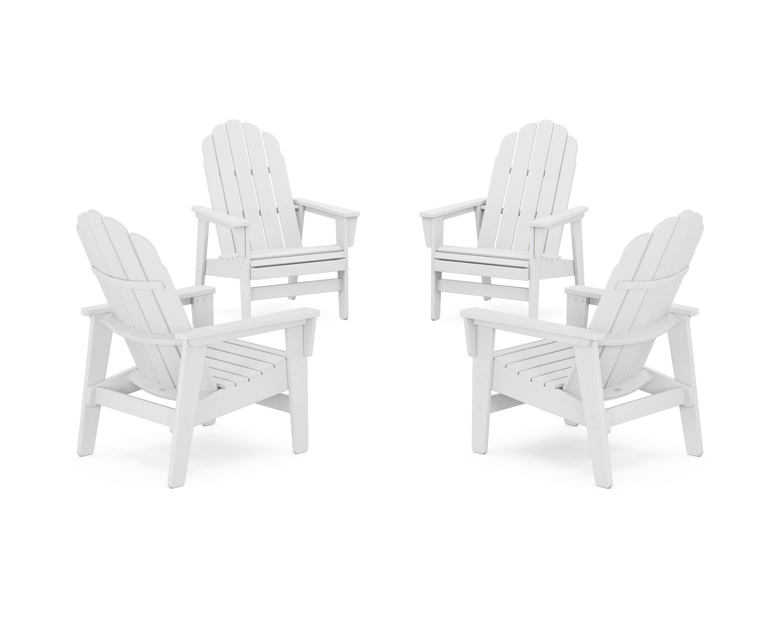 4-Piece Vineyard Grand Upright Adirondack Chair Conversation Set