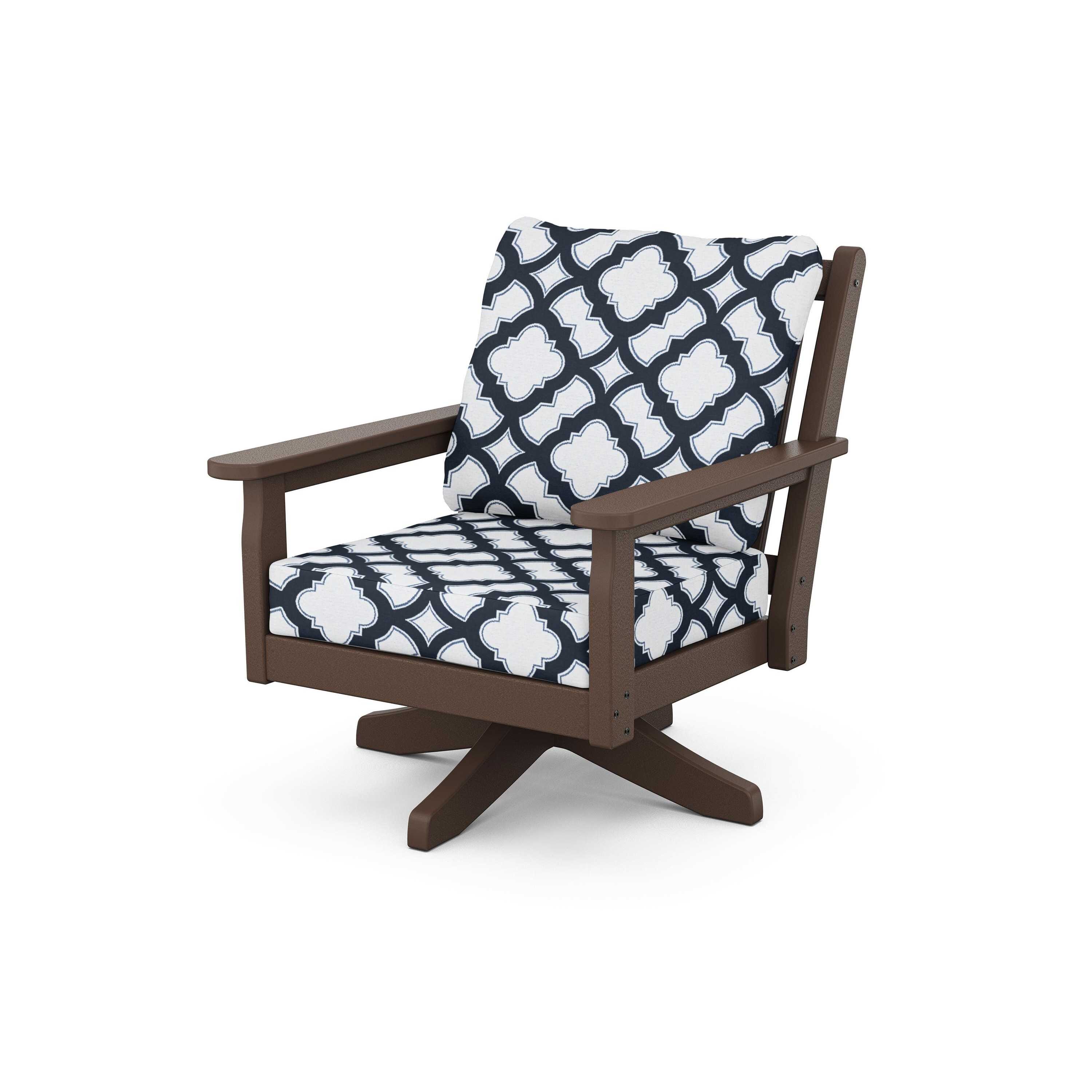 Chippendale Deep Seating Swivel Chair