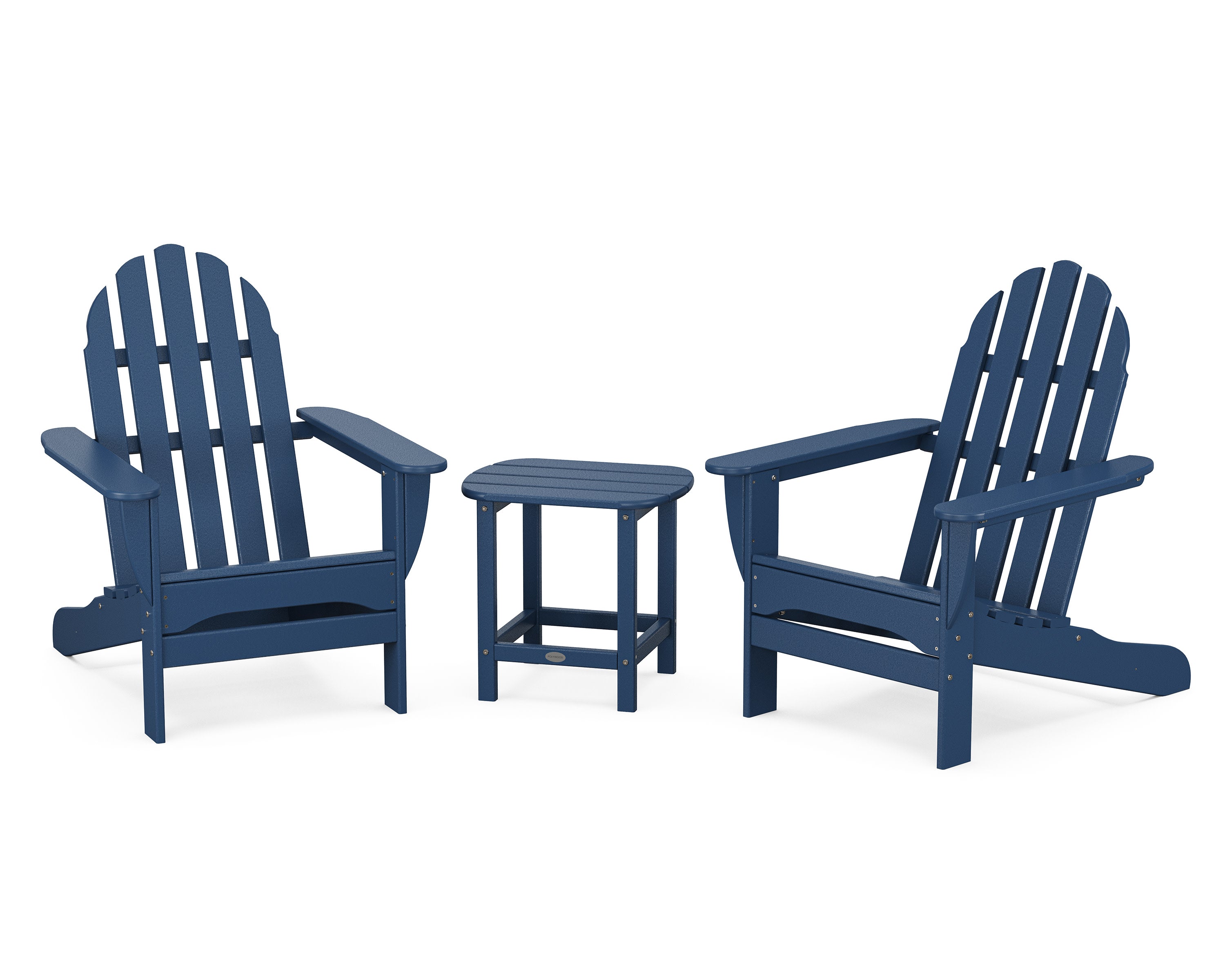 Classic Adirondack 3-Piece Set with South Beach 18" Side Table