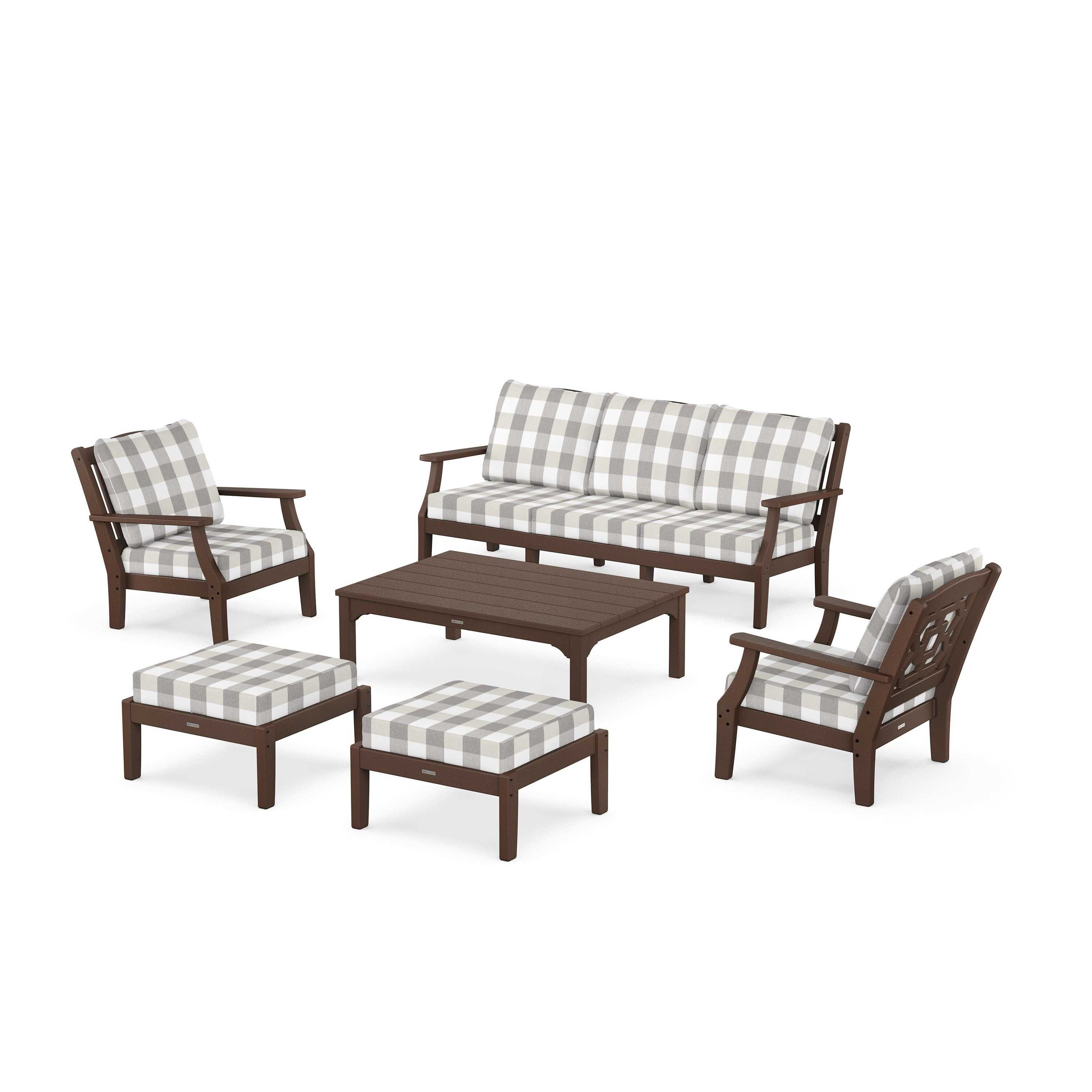 Chinoiserie 6-Piece Lounge Sofa Set