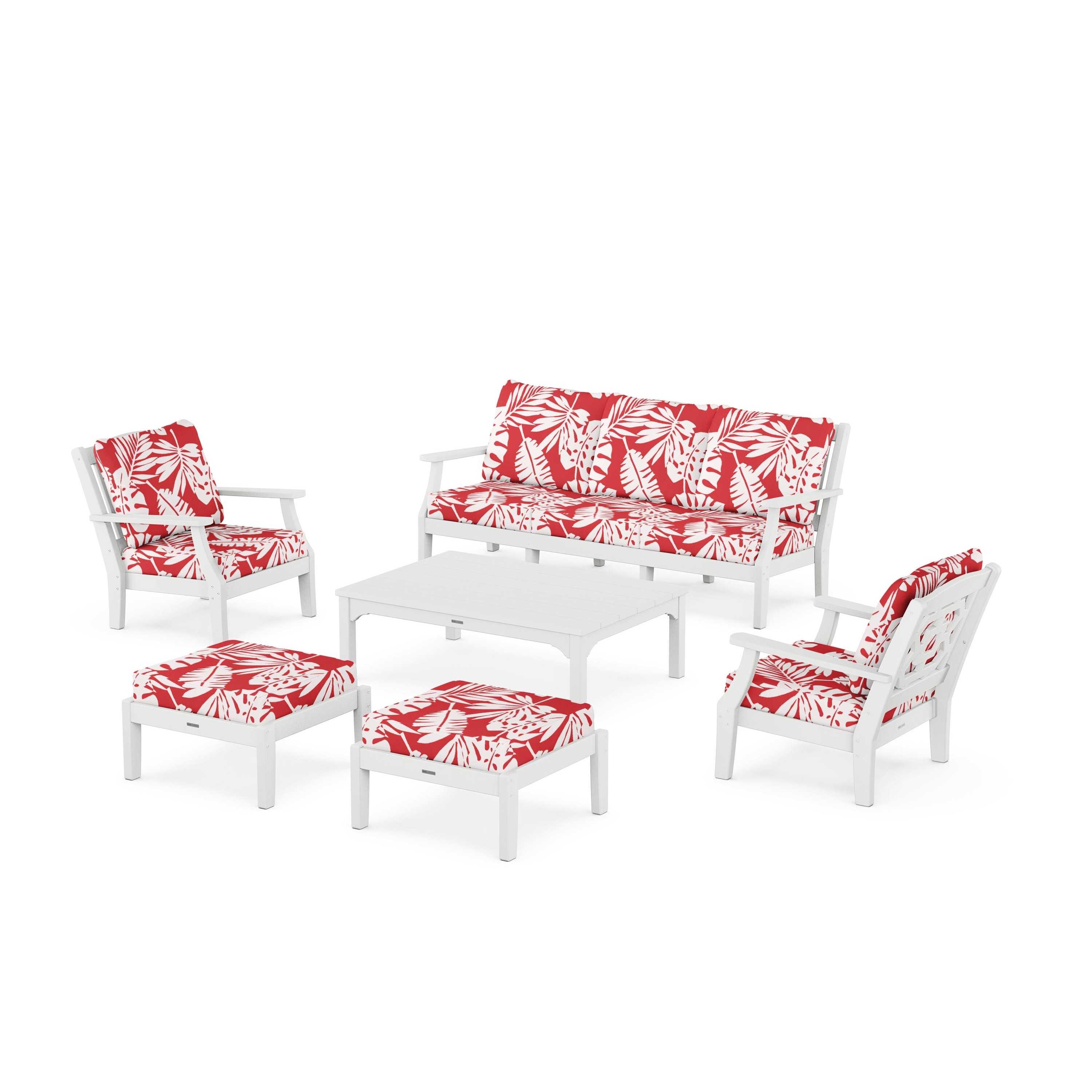 Chinoiserie 6-Piece Lounge Sofa Set