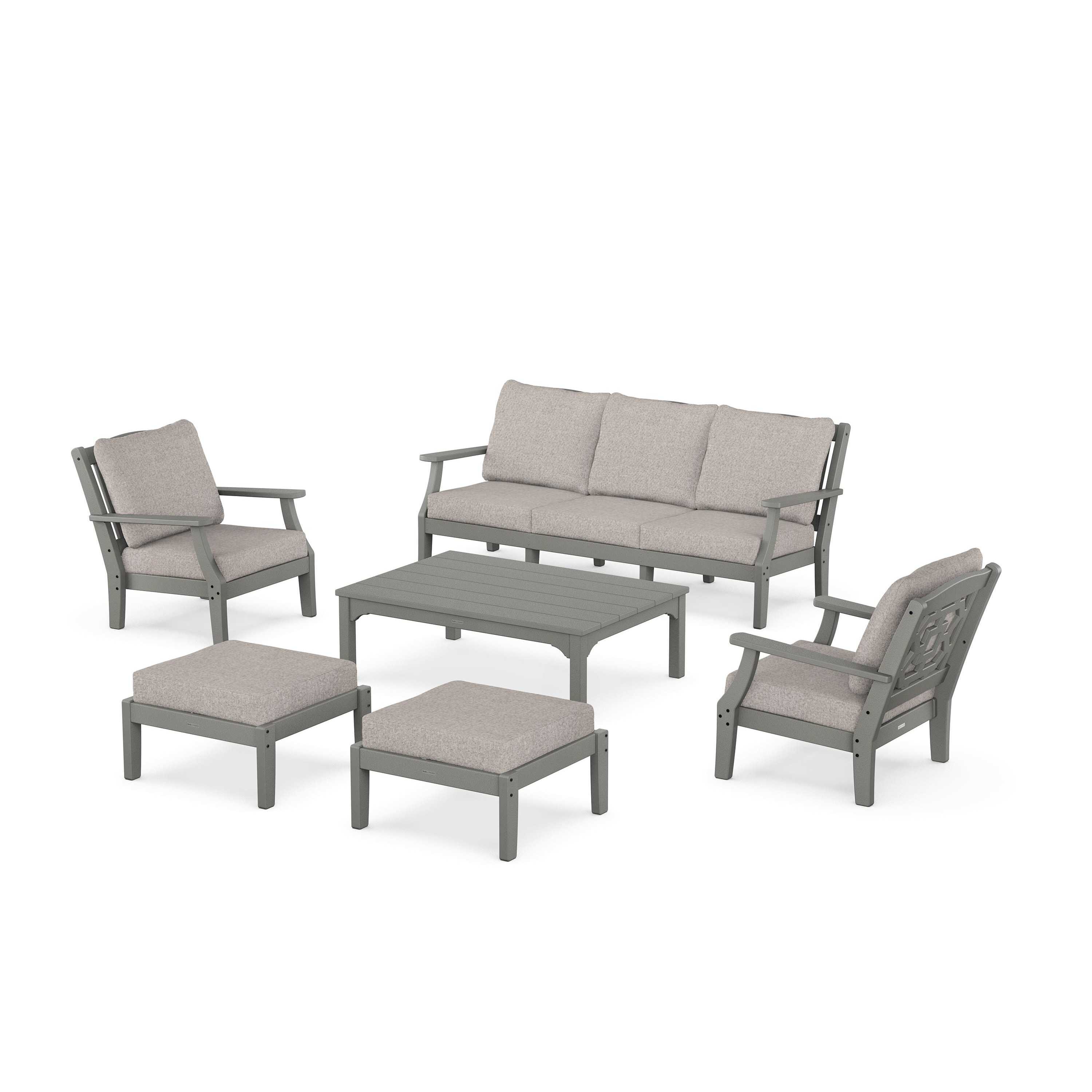 Chinoiserie 6-Piece Lounge Sofa Set