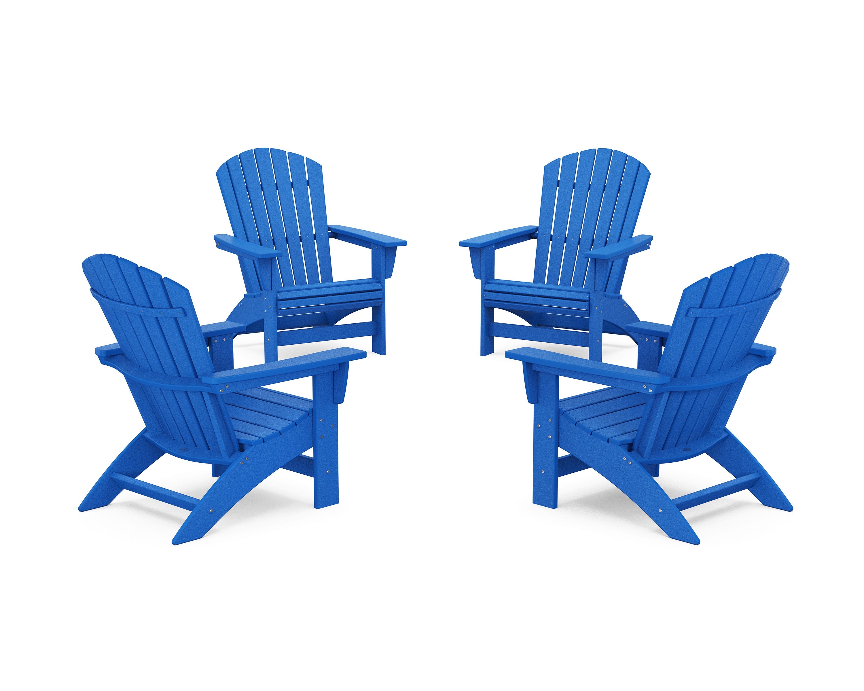 4-Piece Nautical Grand Adirondack Chair Conversation Set
