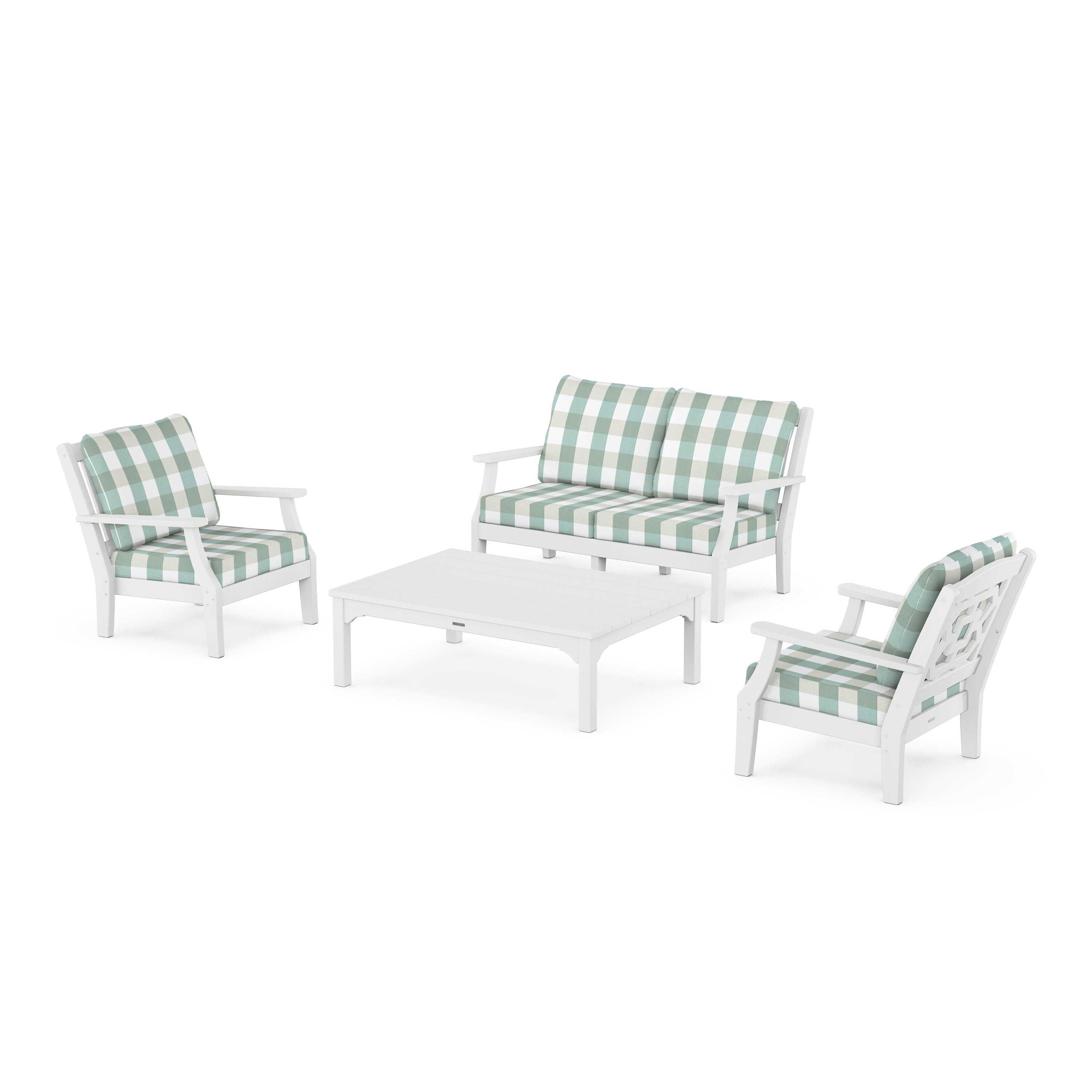 Chinoiserie 4-Piece Deep Seating Set with Loveseat