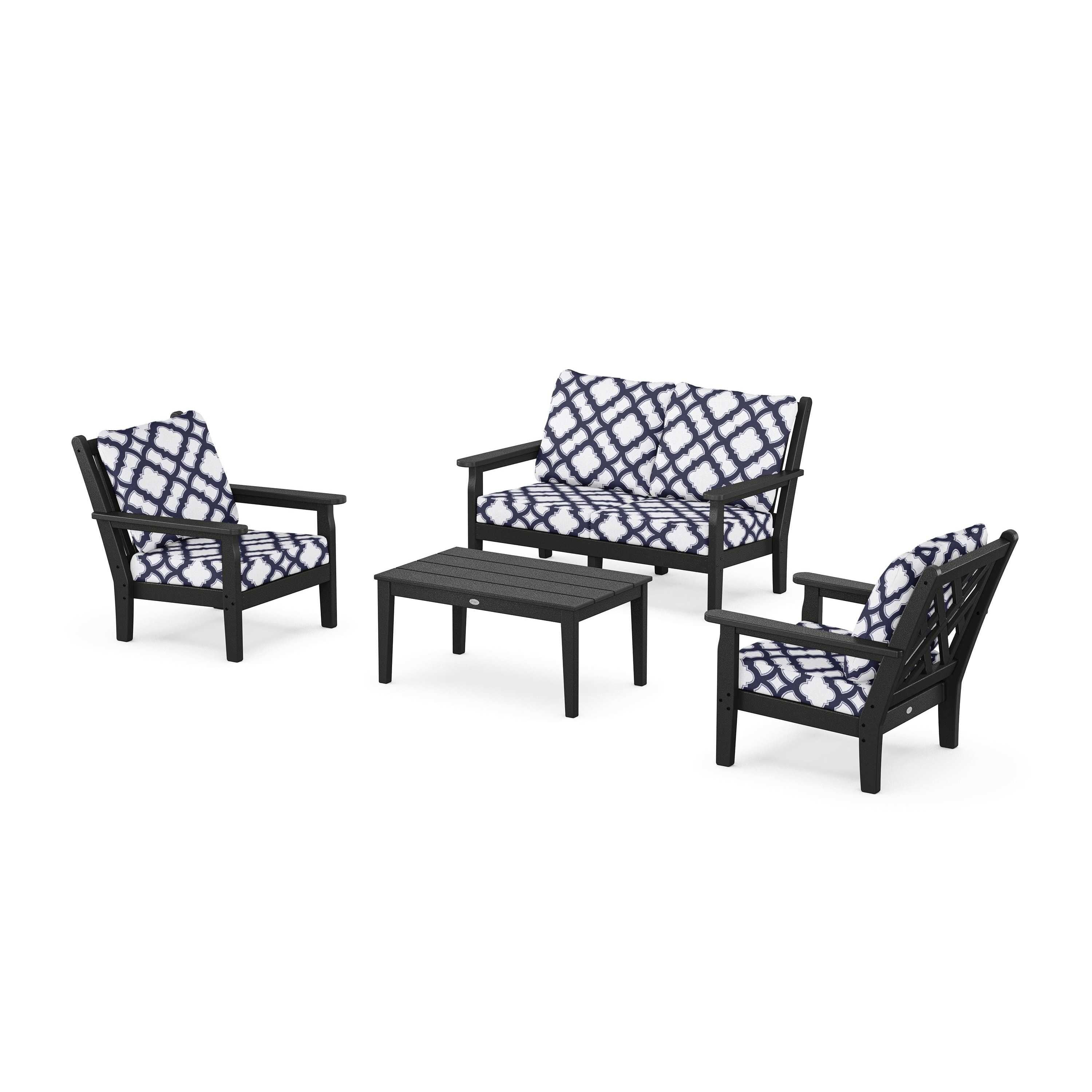 Chippendale 4-Piece Deep Seating Set with Loveseat