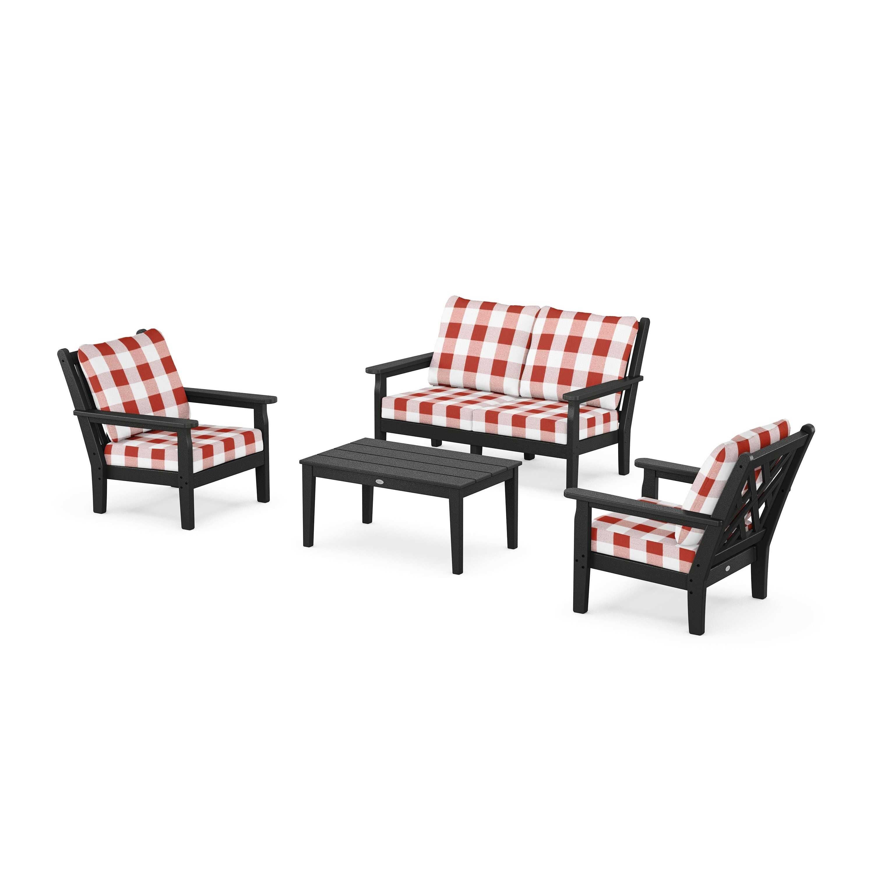 Chippendale 4-Piece Deep Seating Set with Loveseat
