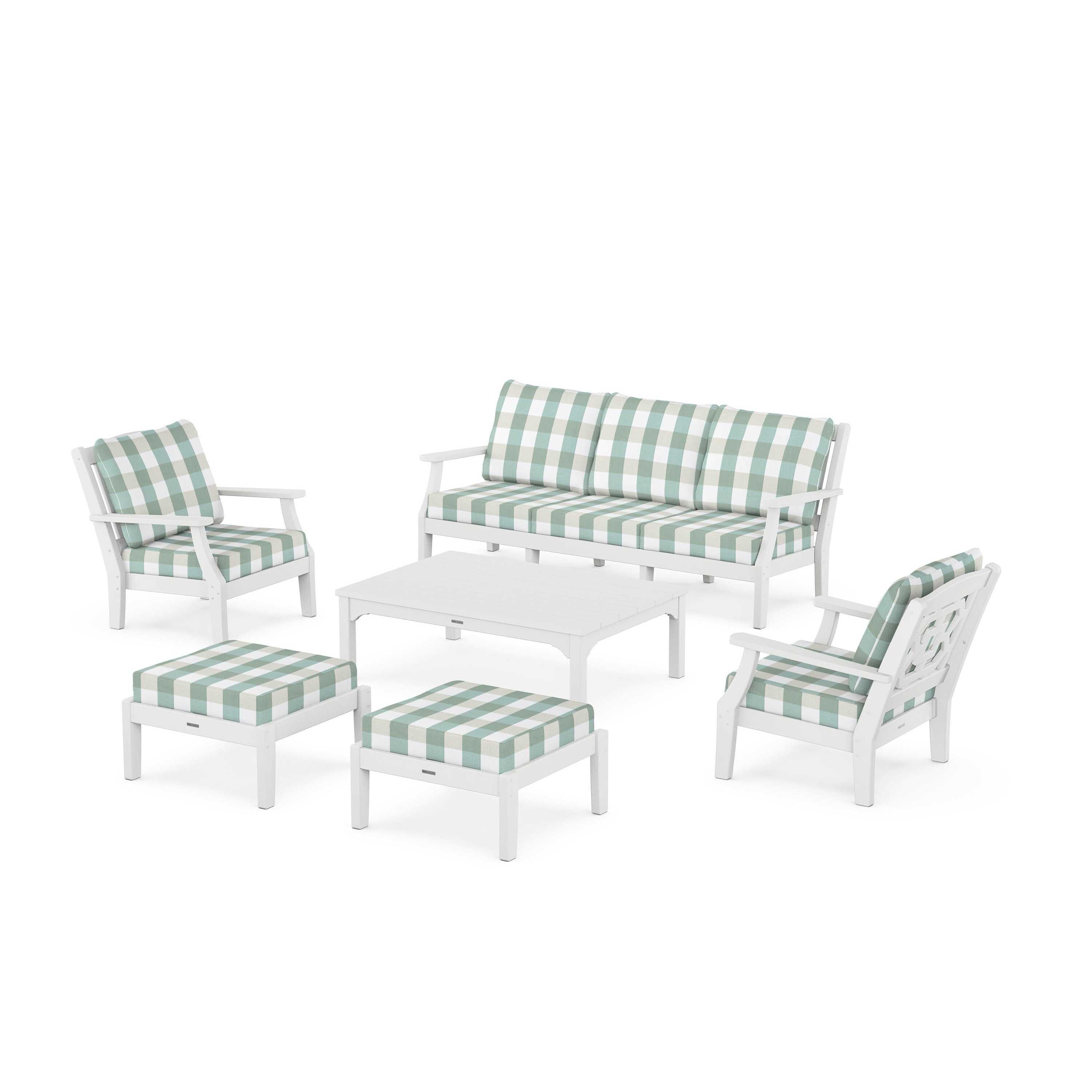 Chinoiserie 6-Piece Lounge Sofa Set