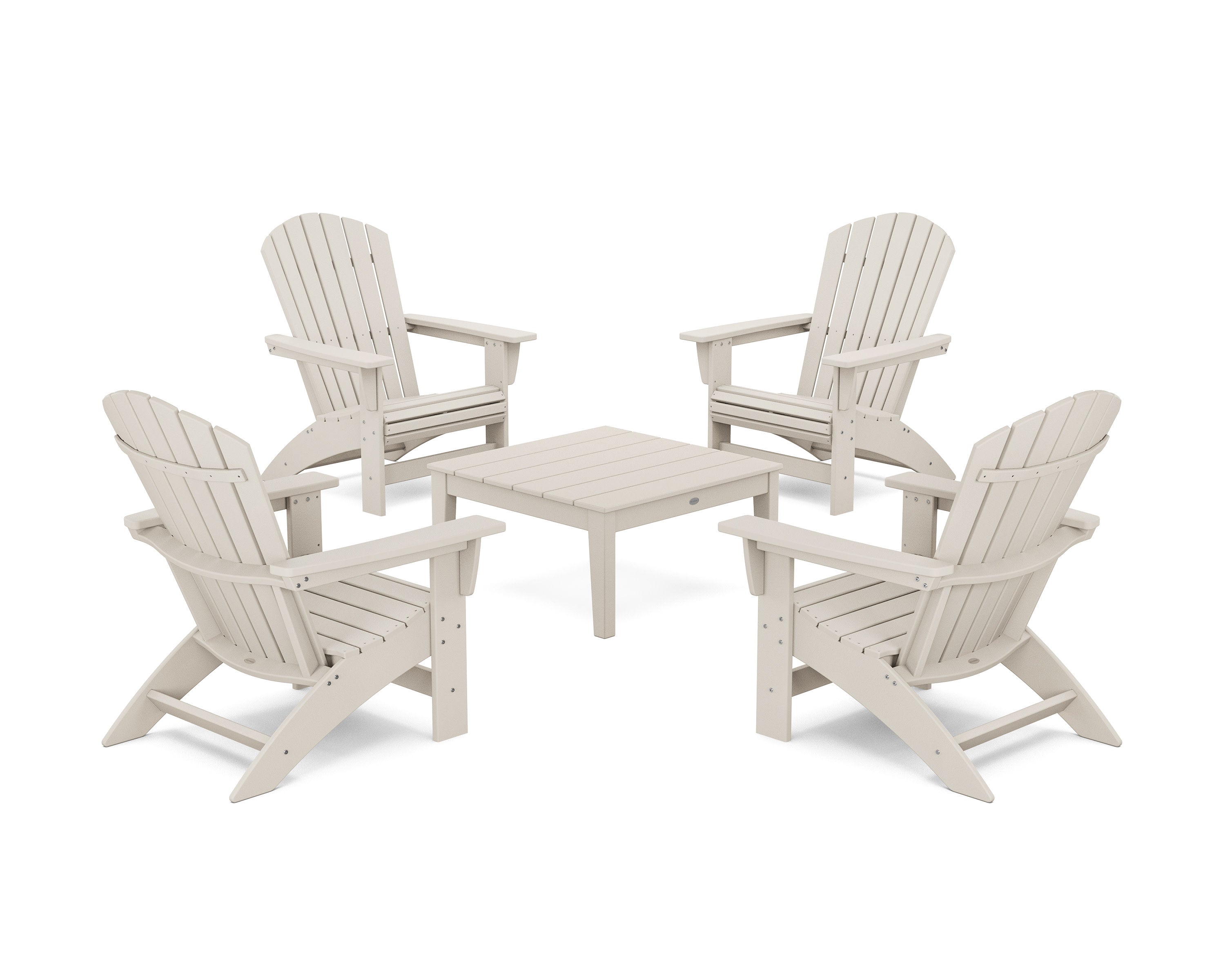 5-Piece Nautical Grand Adirondack Chair Conversation Group