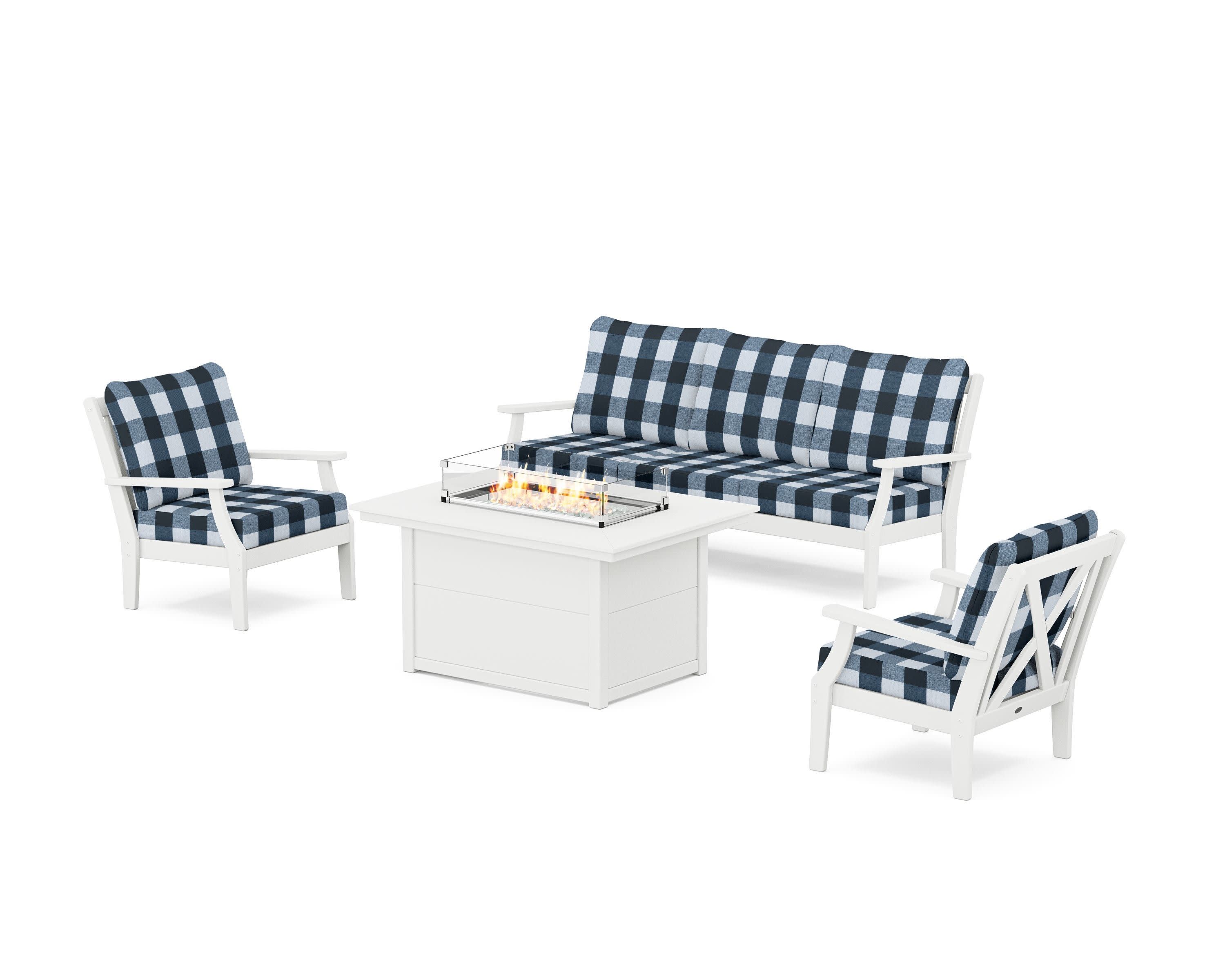 Braxton Deep Seating Fire Pit Table Set