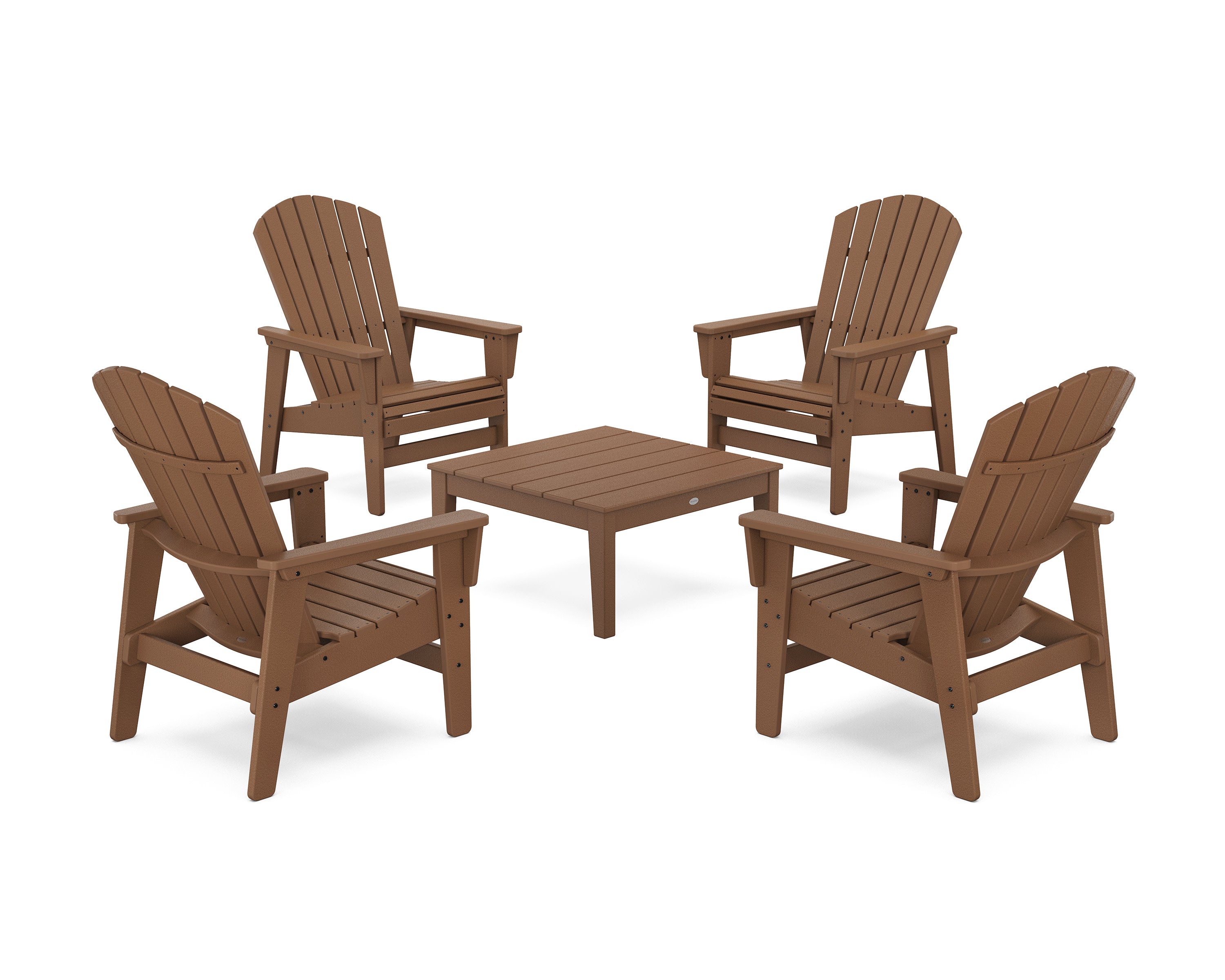 5-Piece Nautical Grand Upright Adirondack Chair Conversation Group