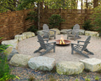 4-Piece Classic Folding Adirondack Conversation Set
