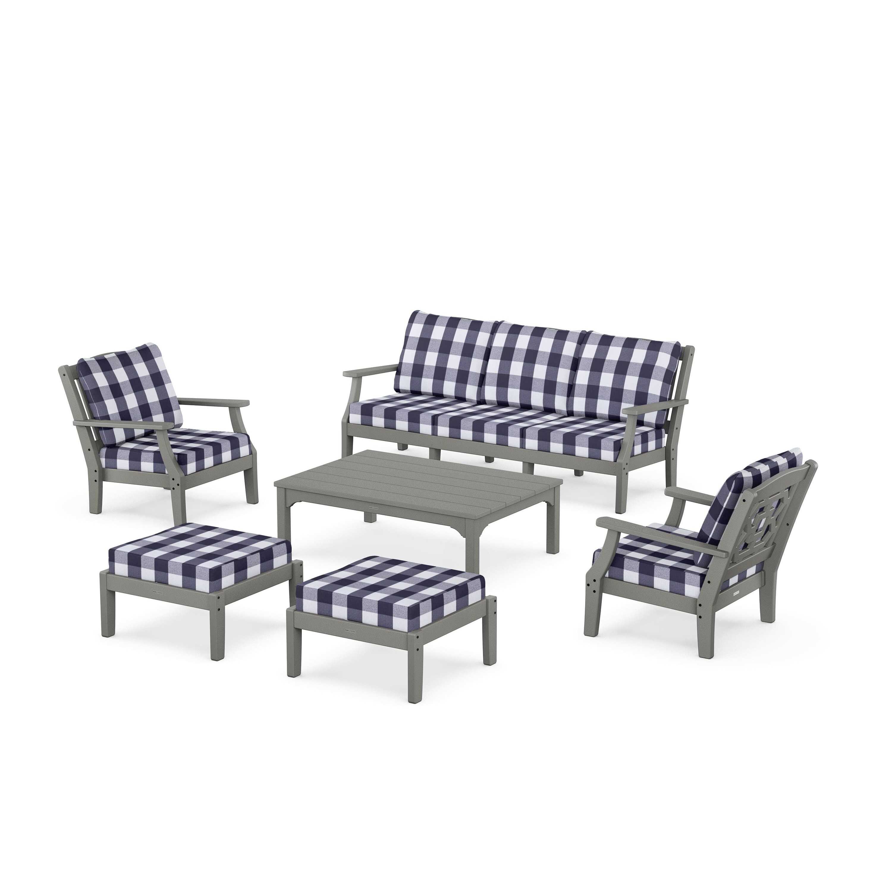 Chinoiserie 6-Piece Lounge Sofa Set