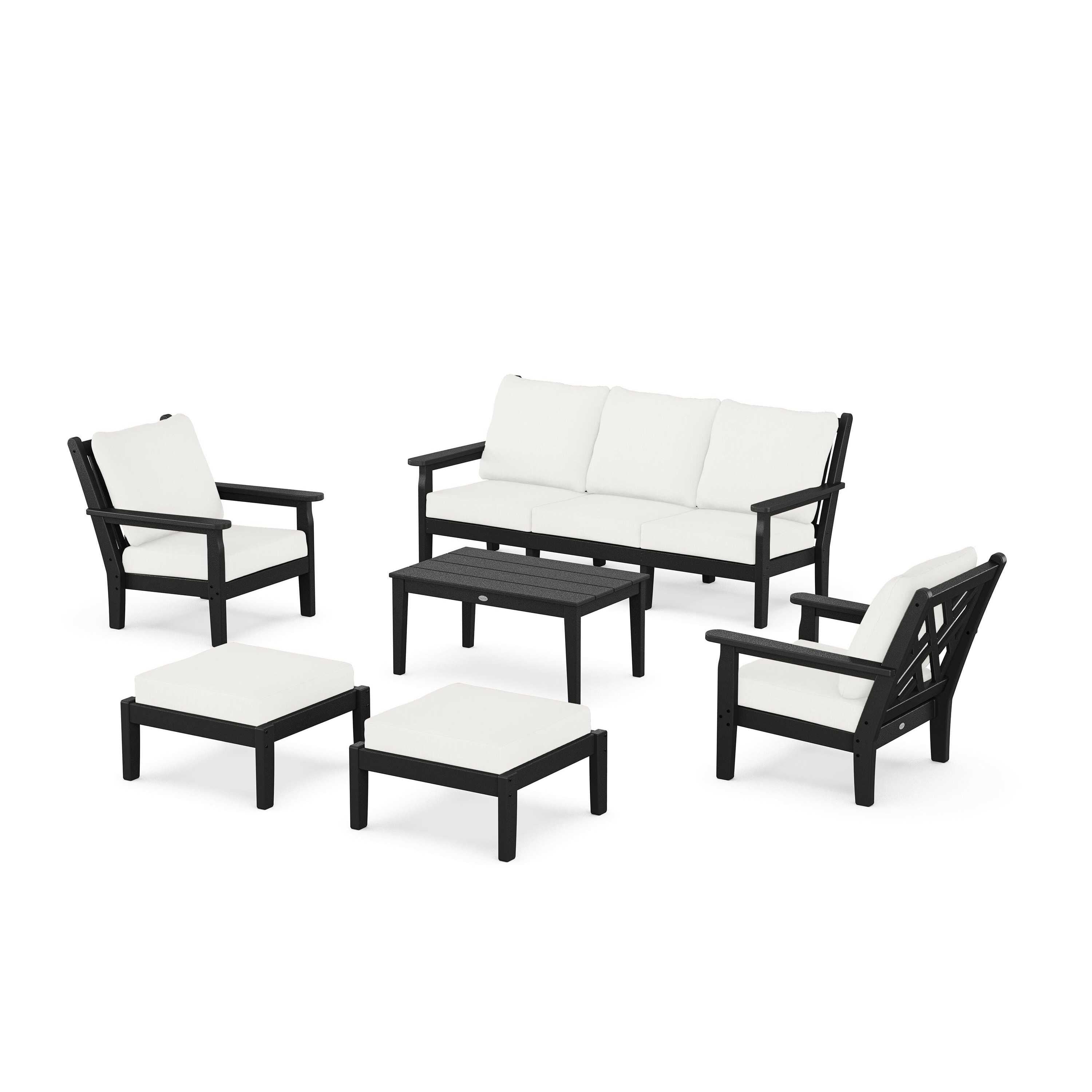 Chippendale 6-Piece Lounge Sofa Set