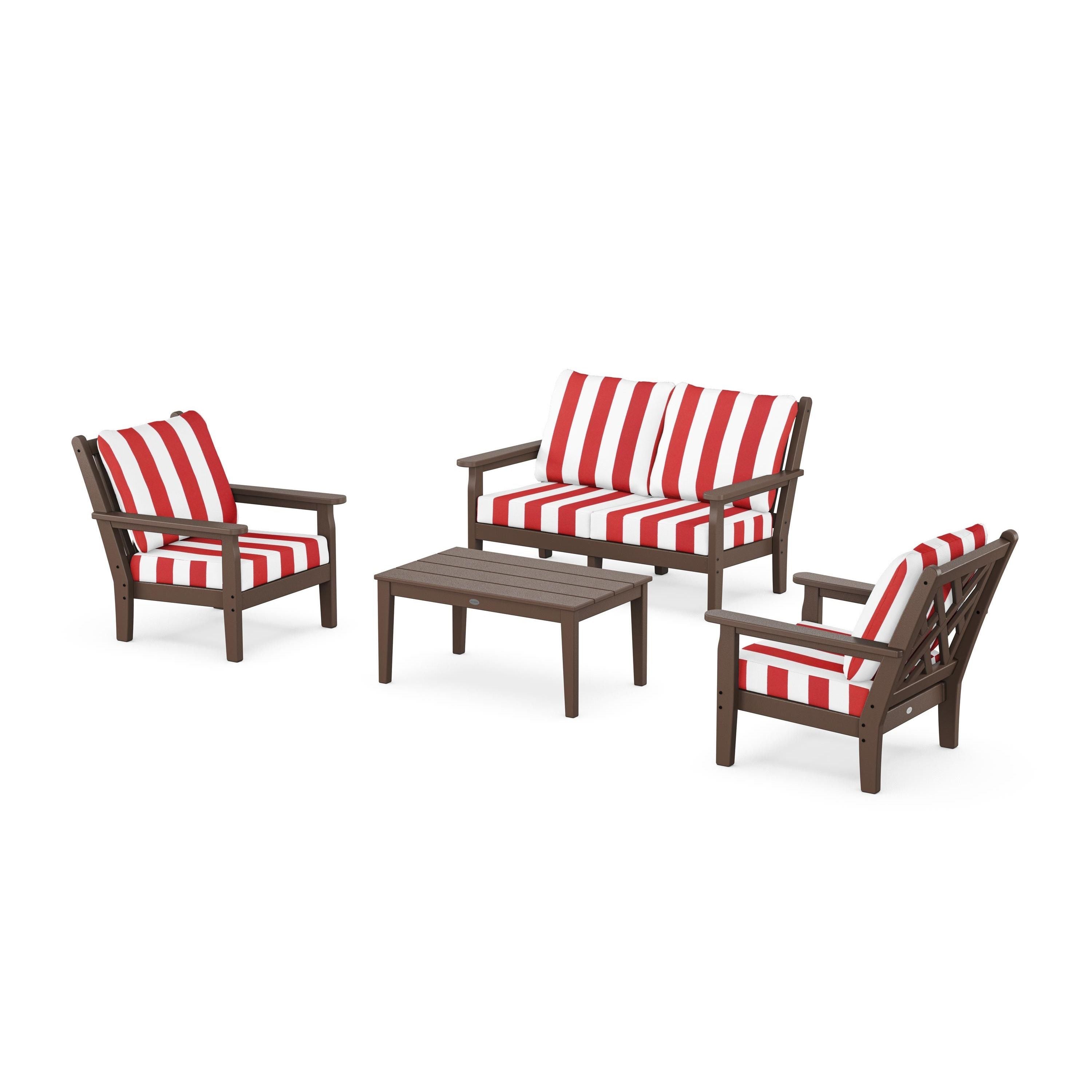 Chippendale 4-Piece Deep Seating Set with Loveseat