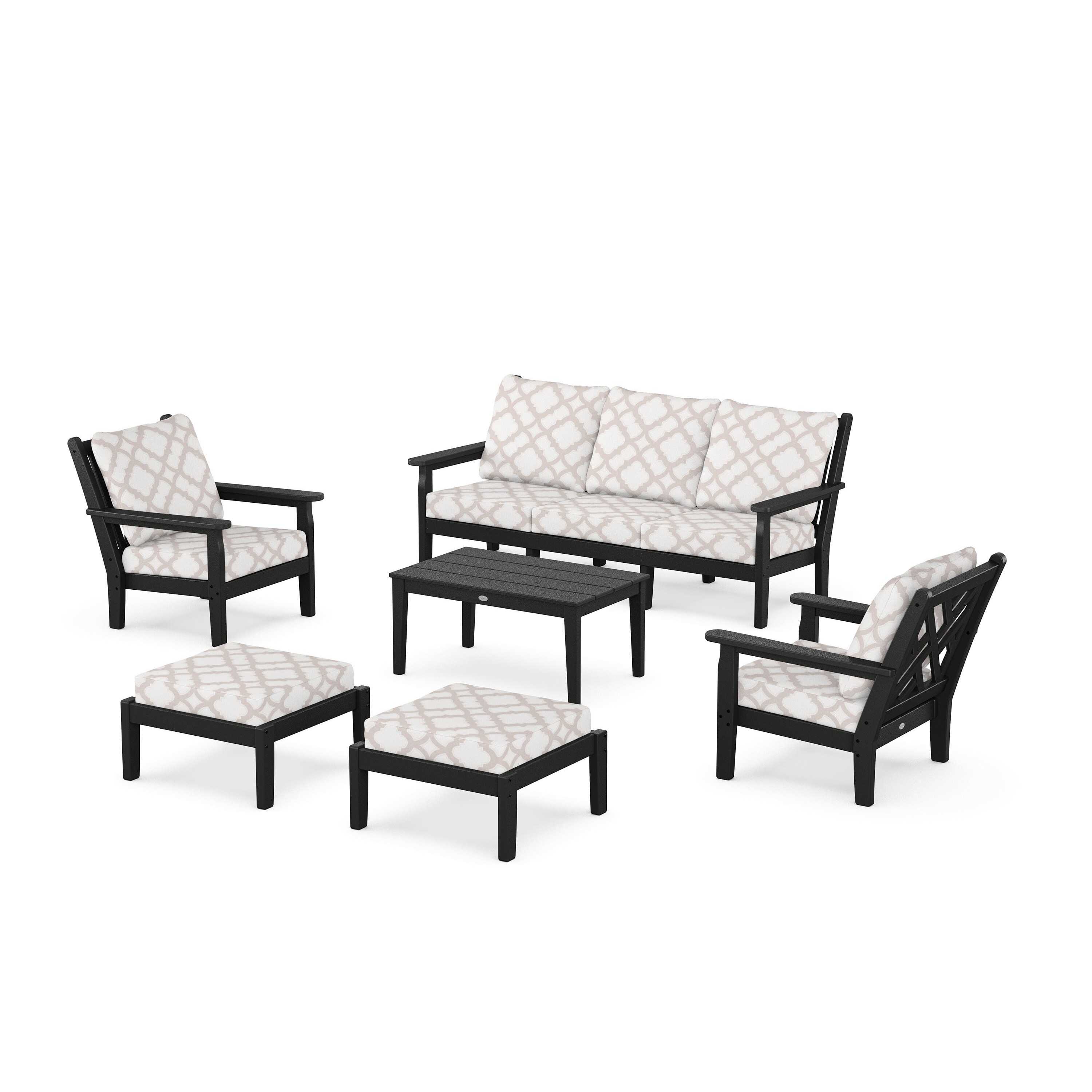 Chippendale 6-Piece Lounge Sofa Set