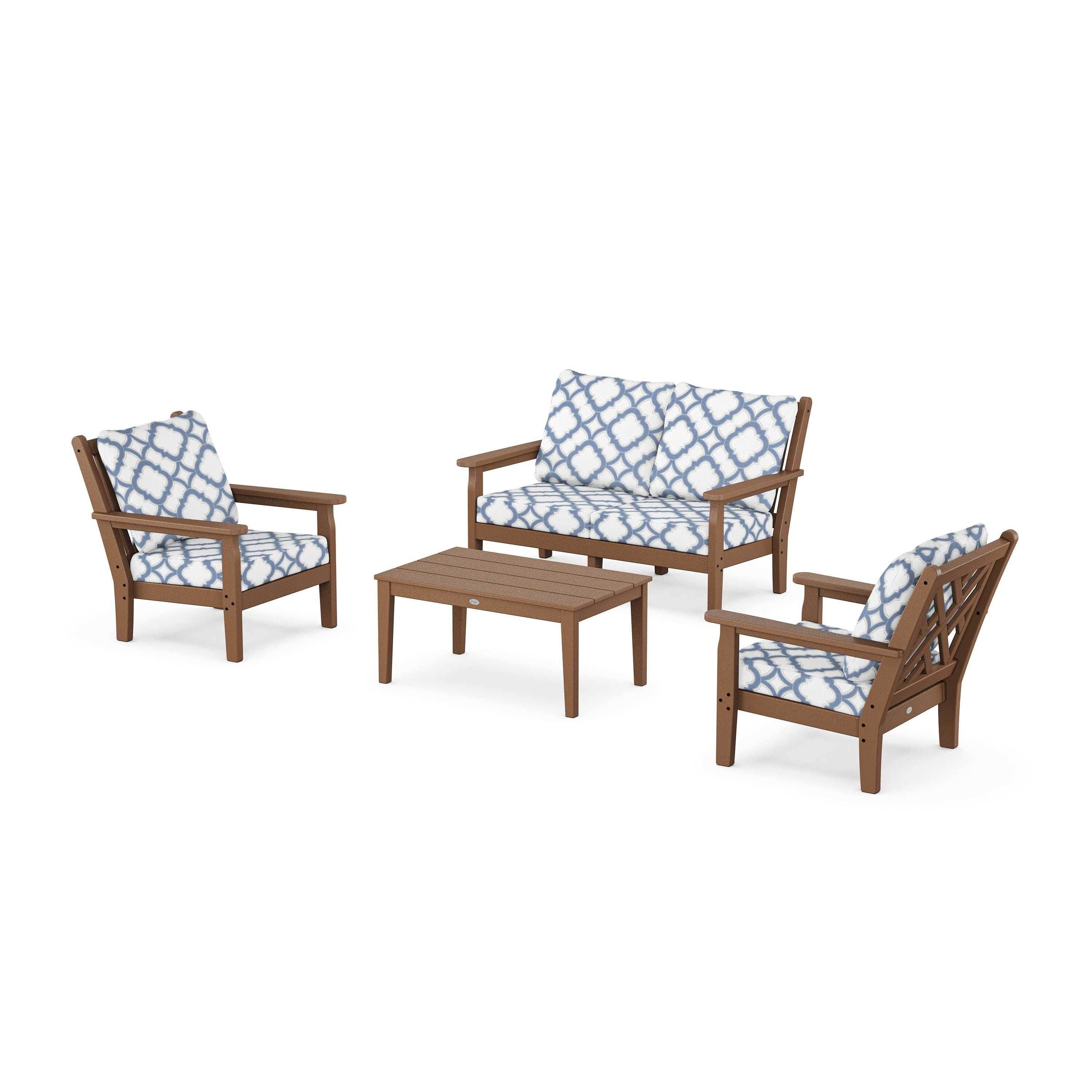 Chippendale 4-Piece Deep Seating Set with Loveseat