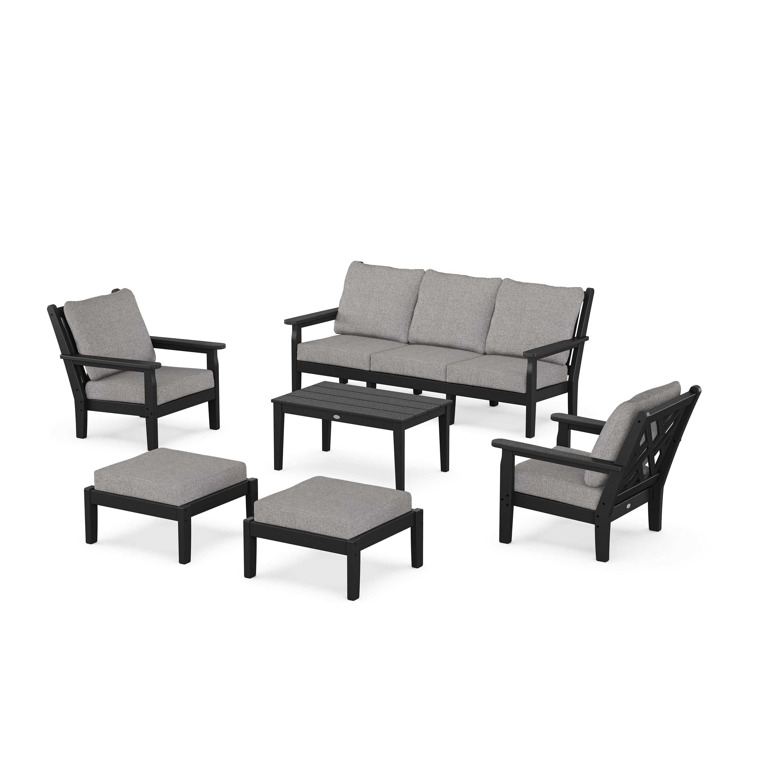 Chippendale 6-Piece Lounge Sofa Set