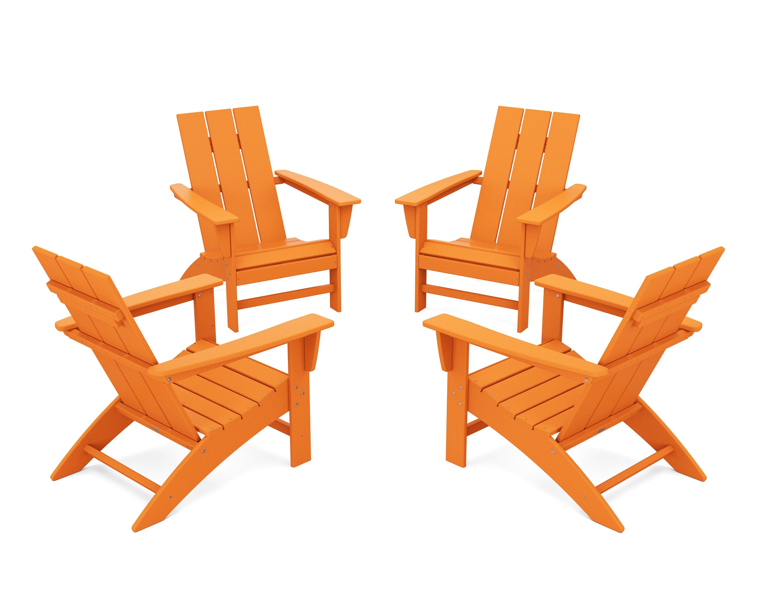 4-Piece Modern Adirondack Chair Conversation Set