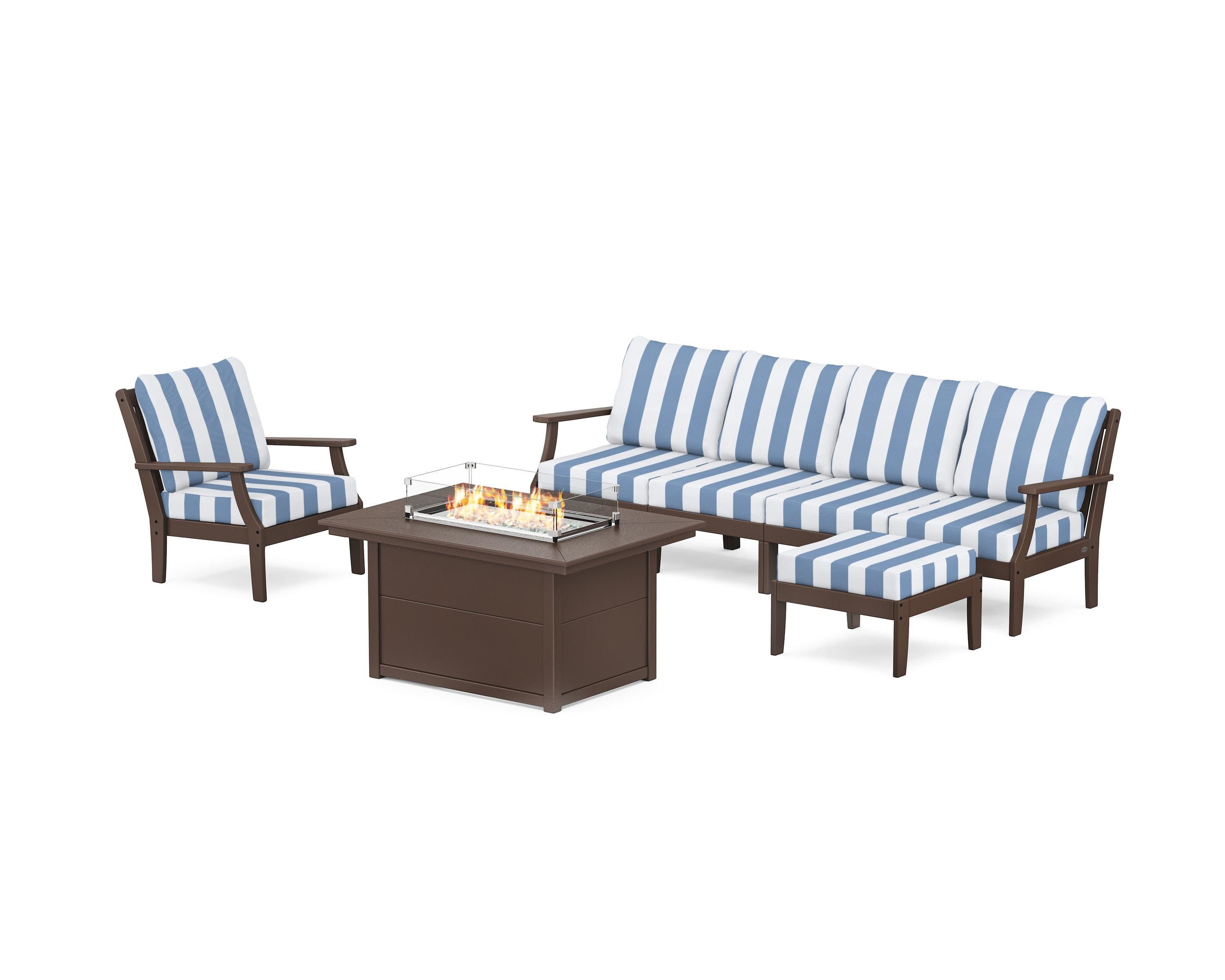 Braxton Sectional Lounge and Fire Pit Set