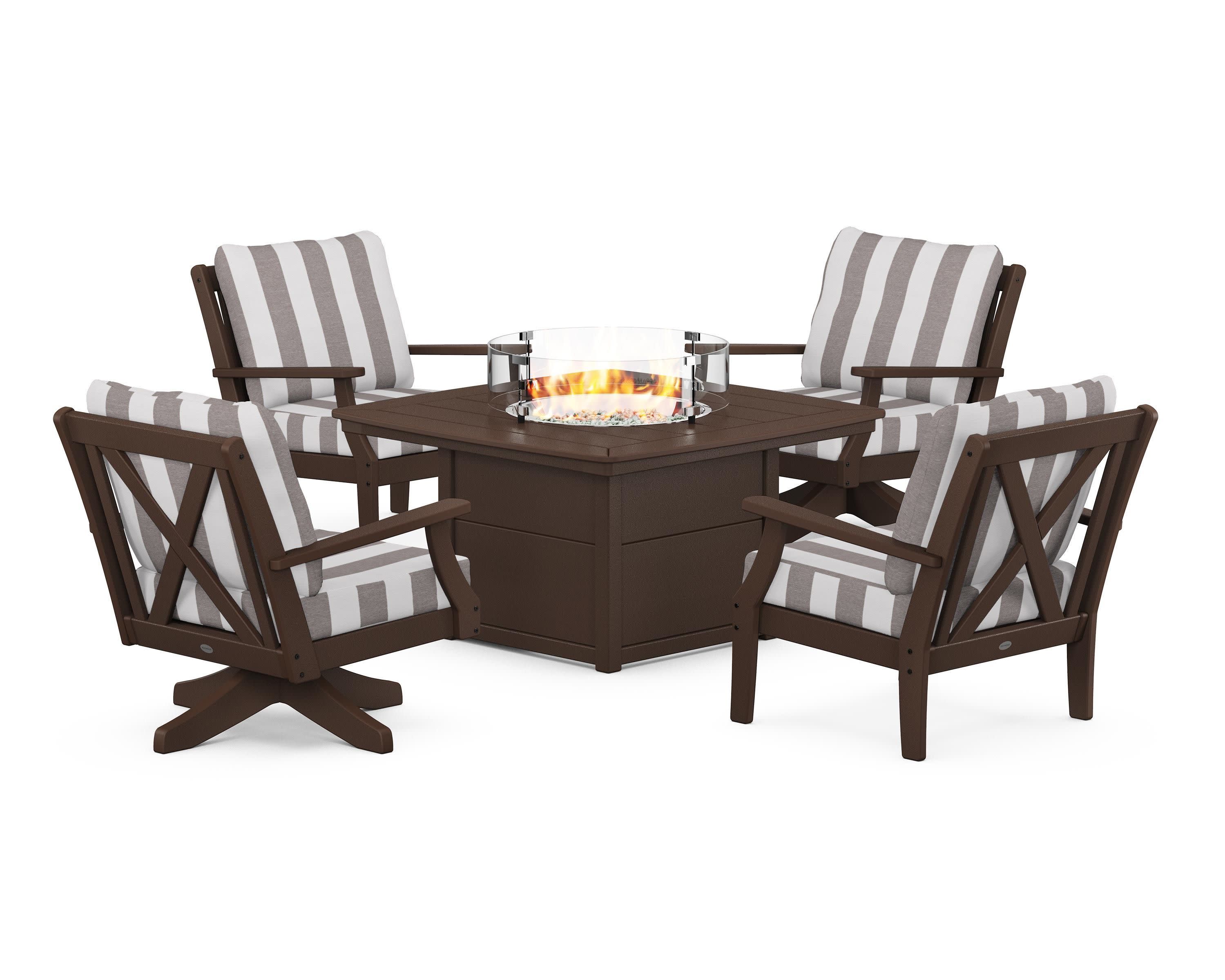 Braxton 5-Piece Deep Seating Set with Fire Table