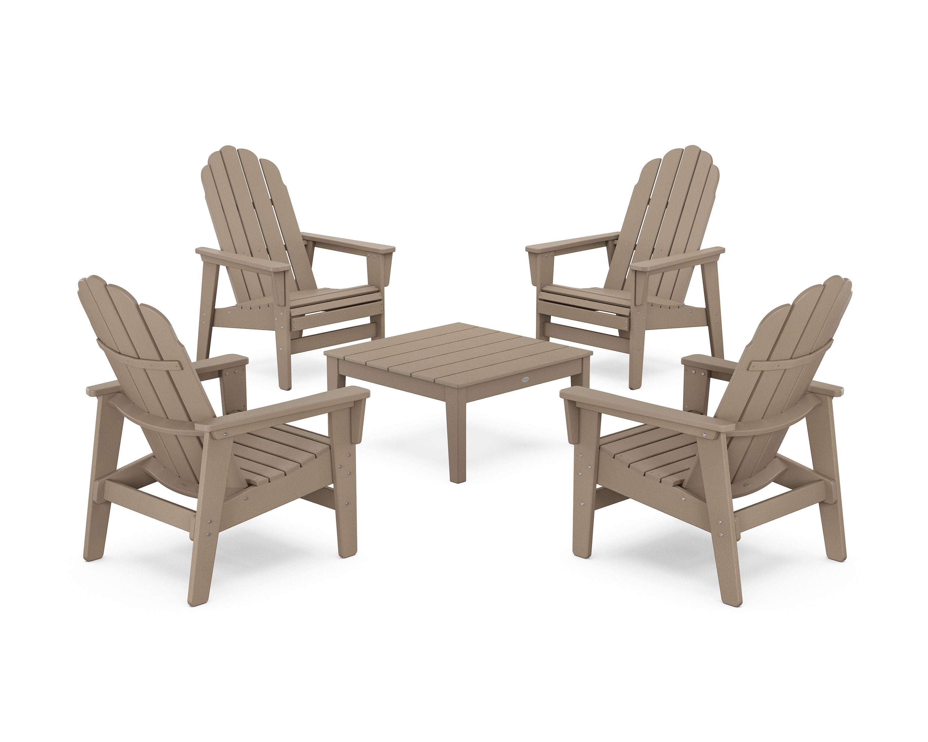 5-Piece Vineyard Grand Upright Adirondack Chair Conversation Group