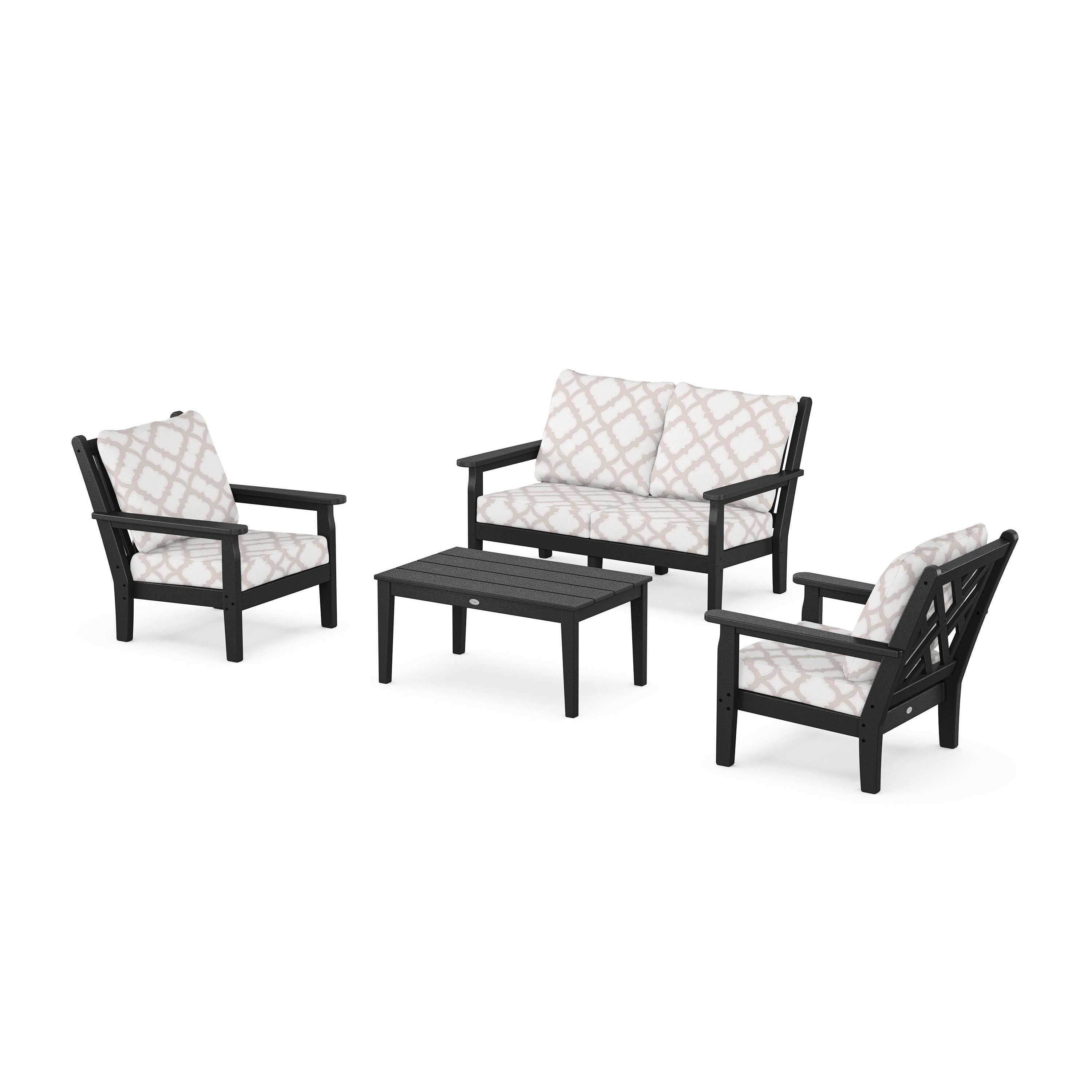 Chippendale 4-Piece Deep Seating Set with Loveseat