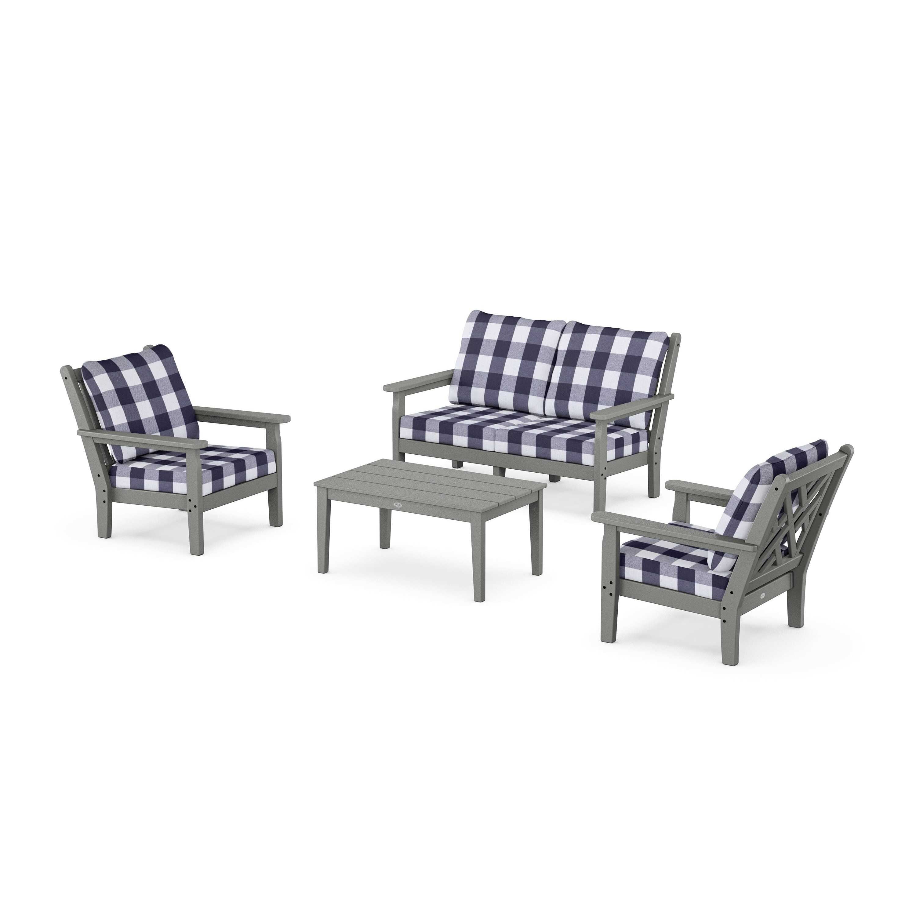 Chippendale 4-Piece Deep Seating Set with Loveseat