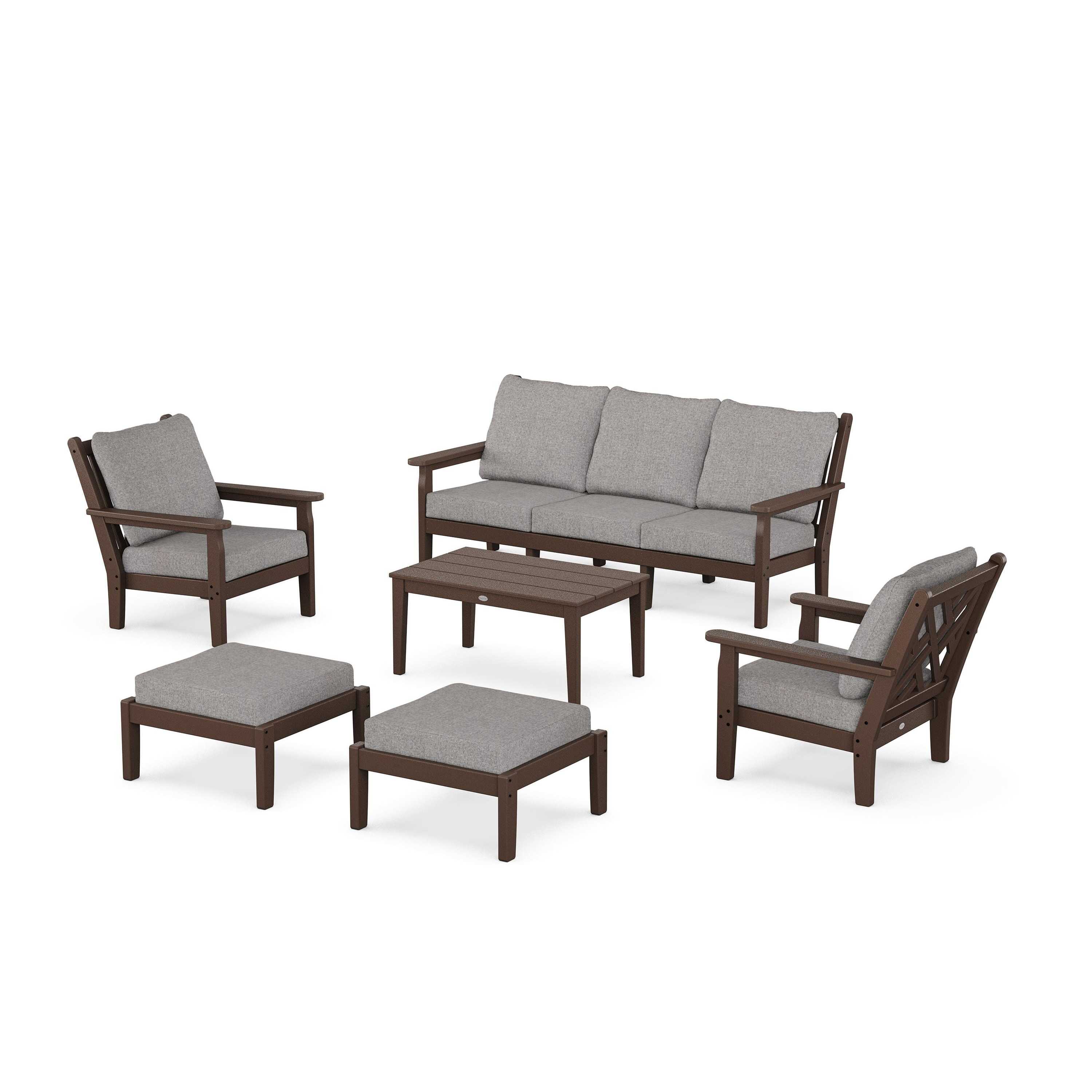 Chippendale 6-Piece Lounge Sofa Set